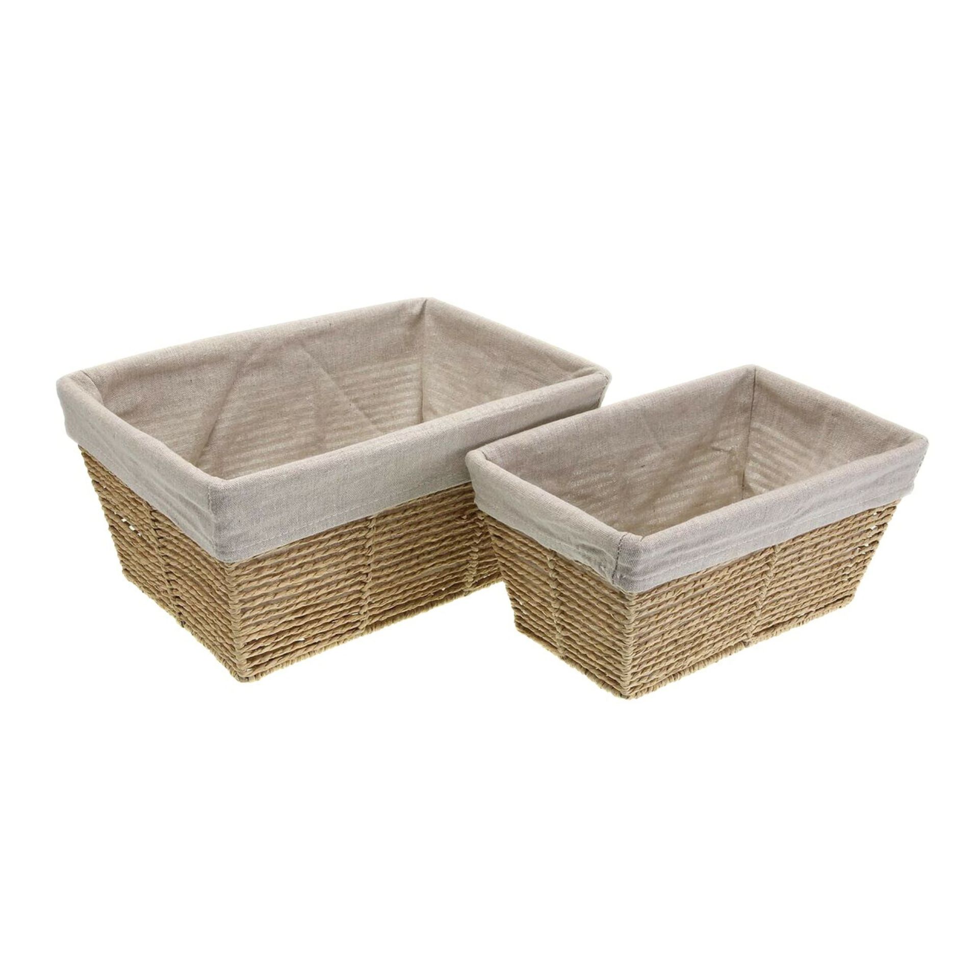 Cesta de fibras naturales 23x16x12cm