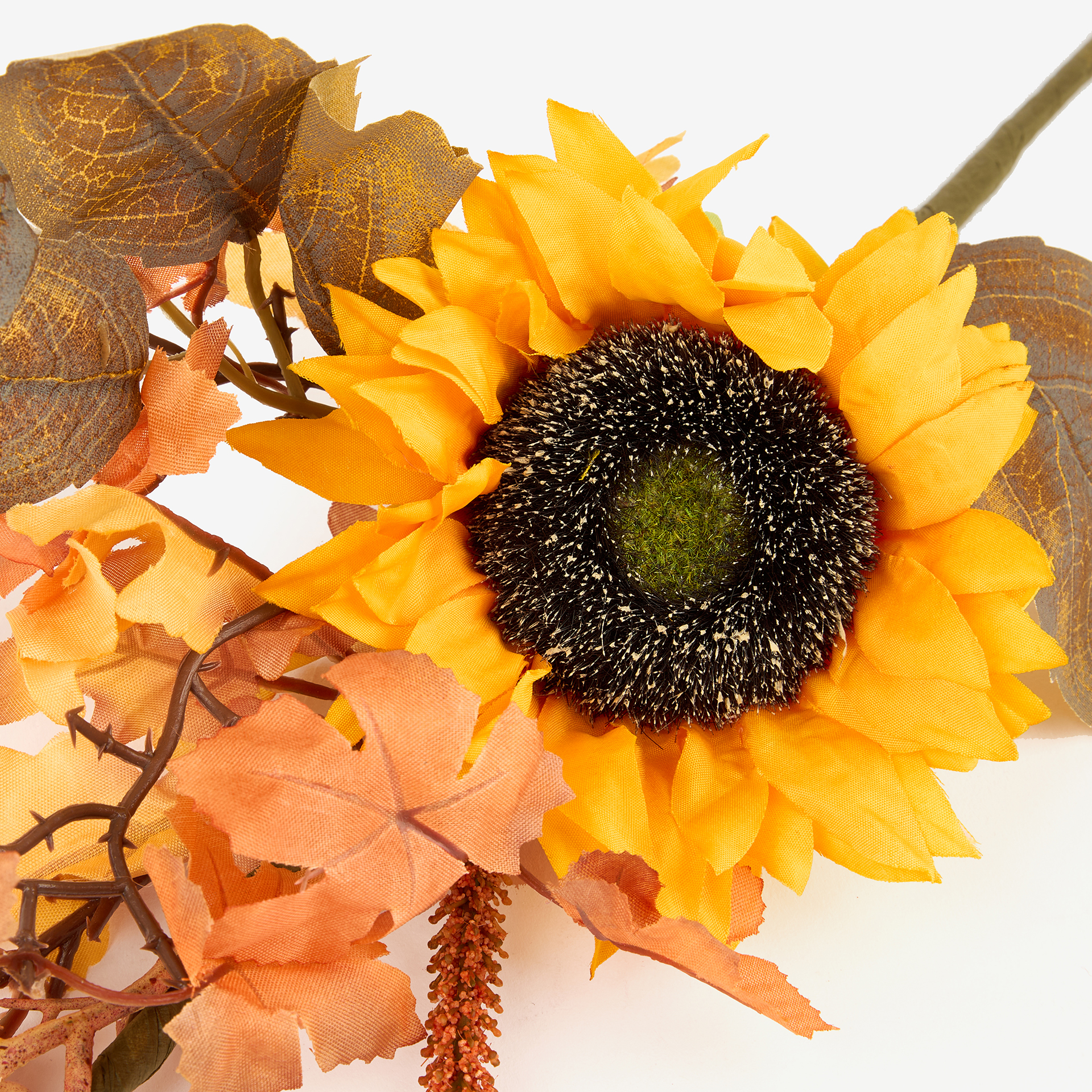 Rama artificial hojas ocre 62cm