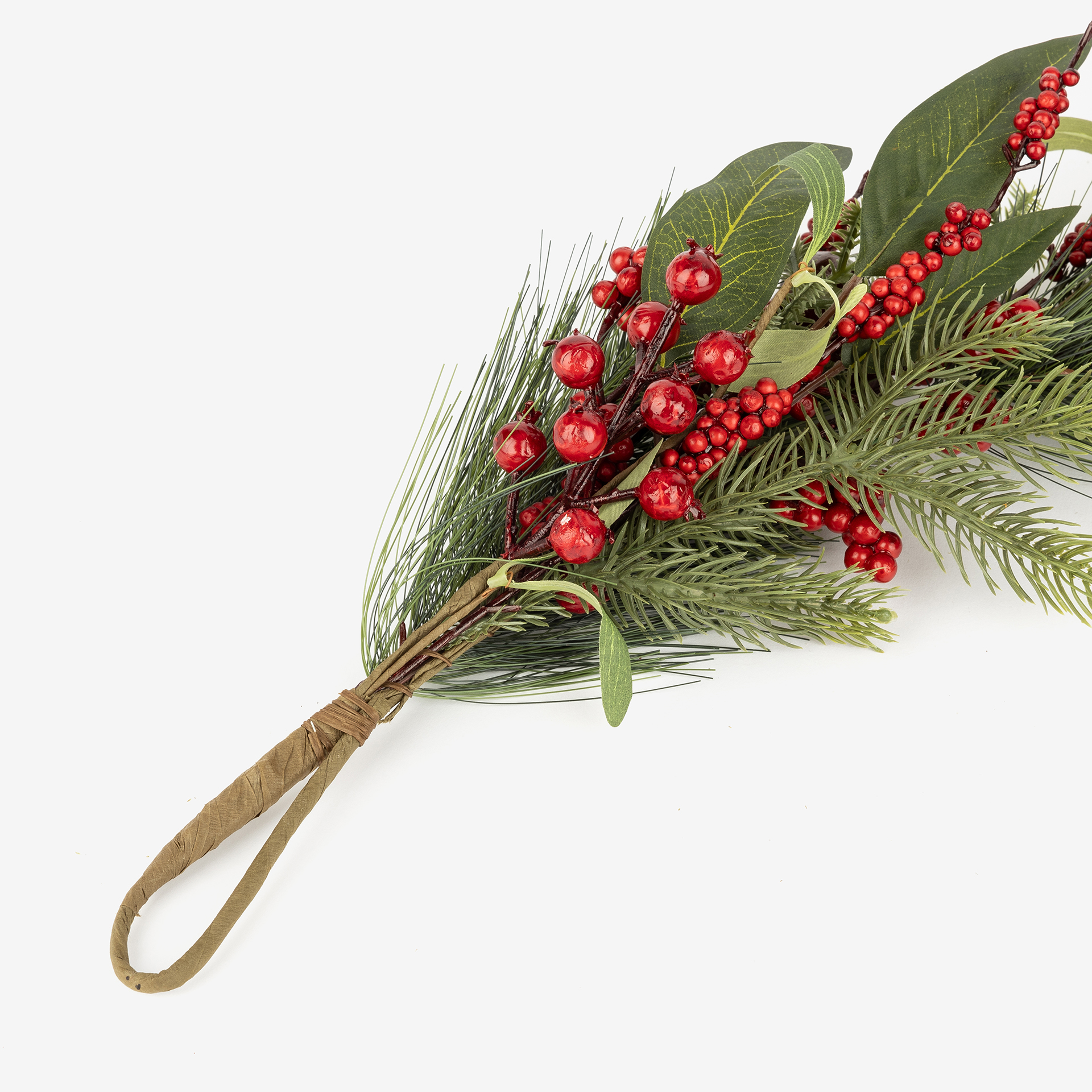 Rama decorativa pino bayas 120cm