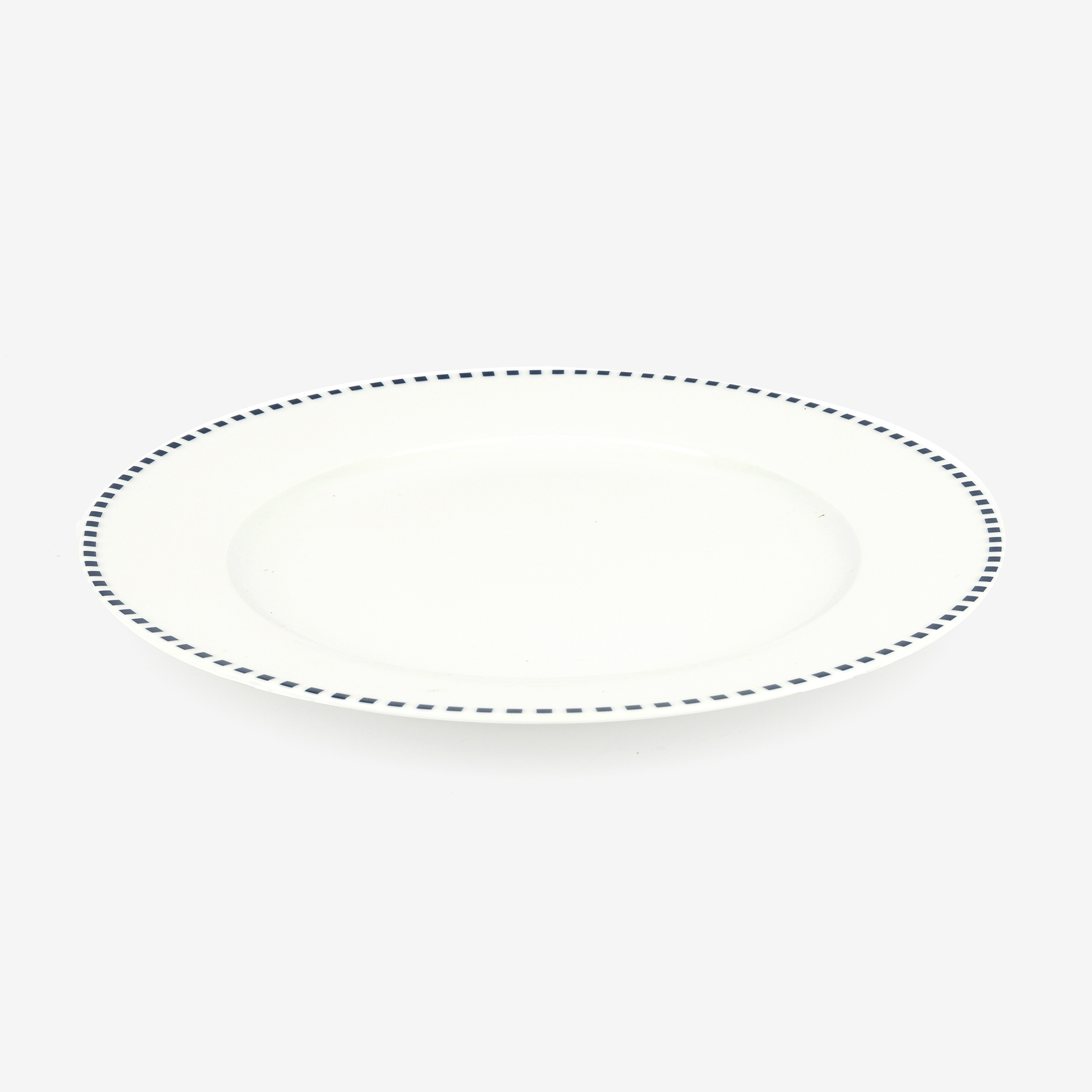 Plato llano de porcelana Blue Square 27cm