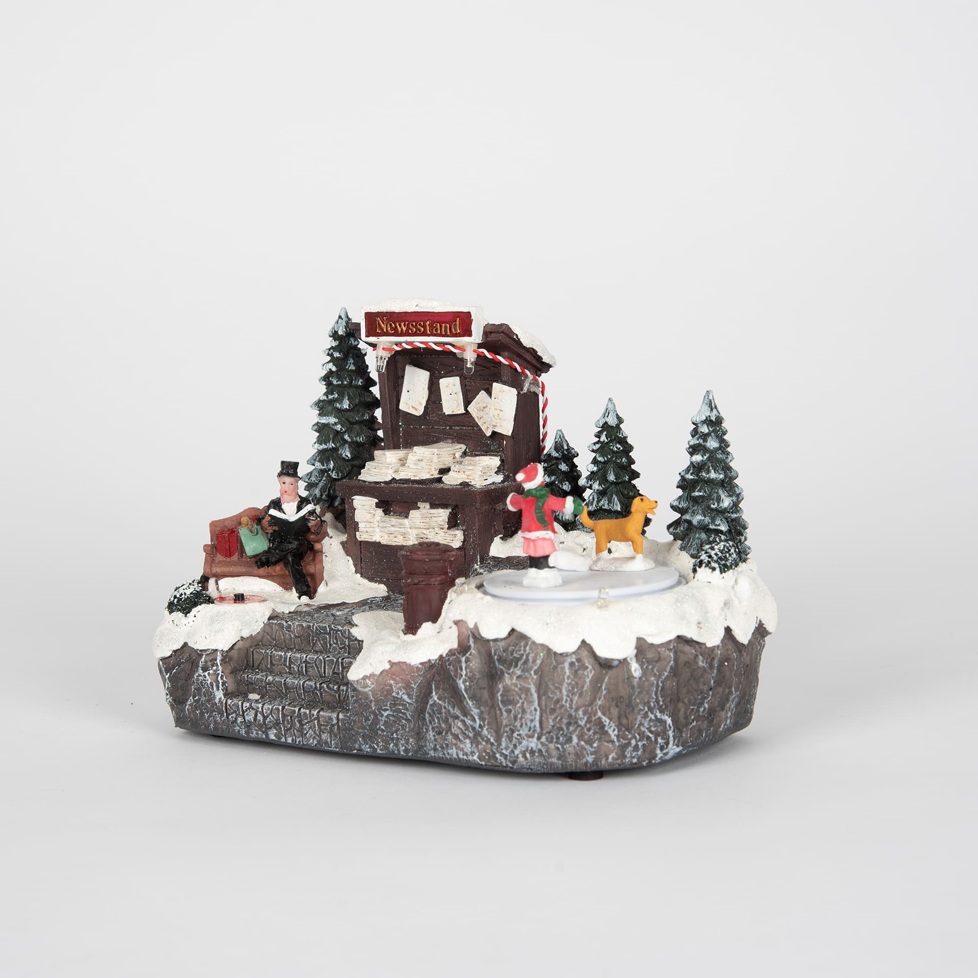 Figura decorativa Pueblo de Navidad con luz LED 20cm en varios modelos