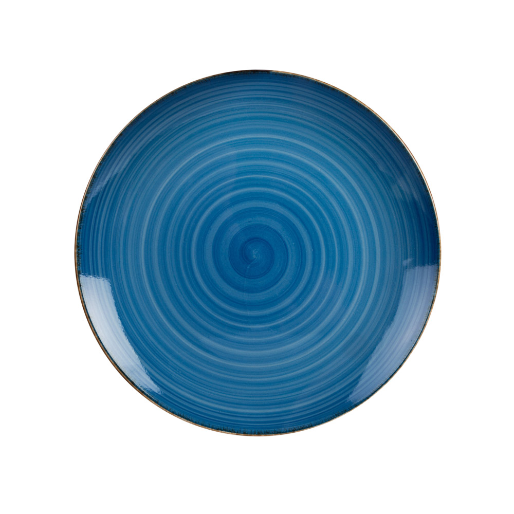 Vajilla de porcelana de 18 piezas de gres azul Vita