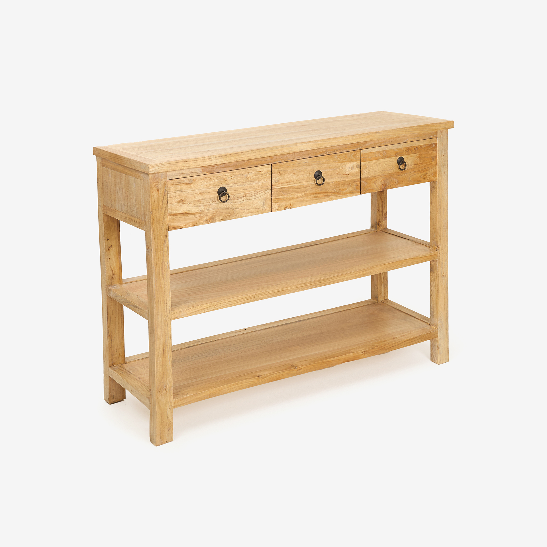 Mueble de cocina de madera de olmo reciclada Tulsa 120x40x90cm