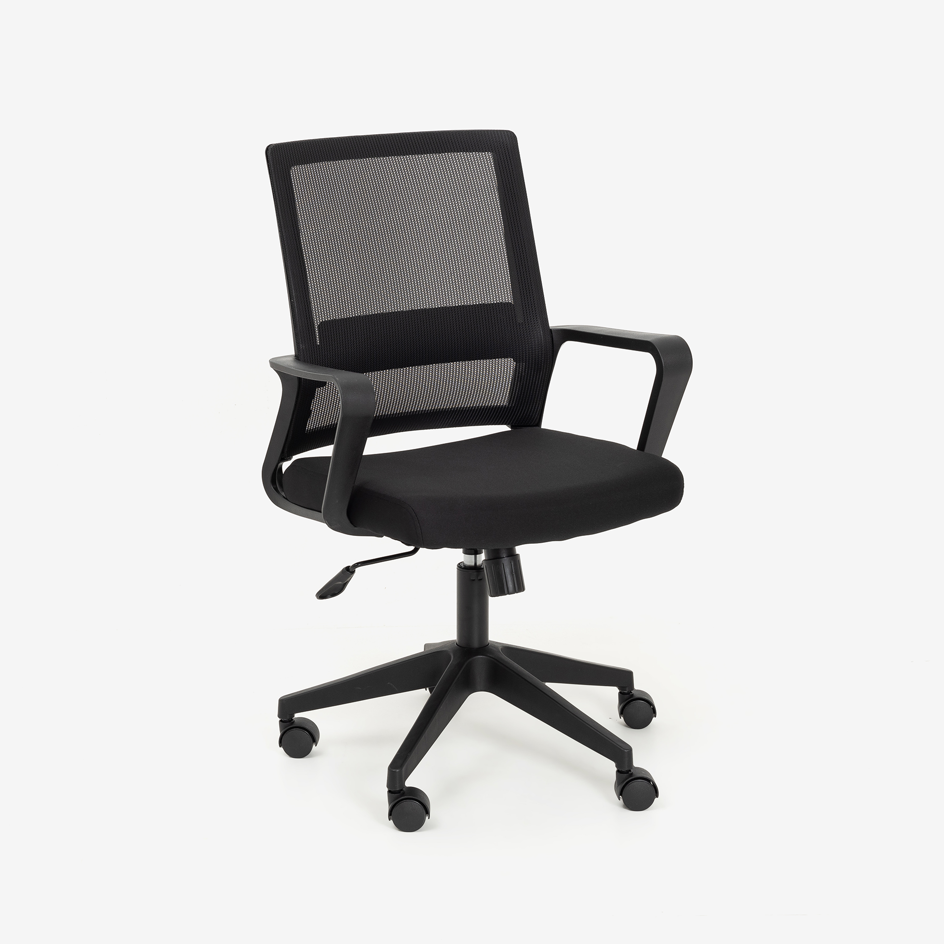 Silla de oficina negra ajustable 92/100cm