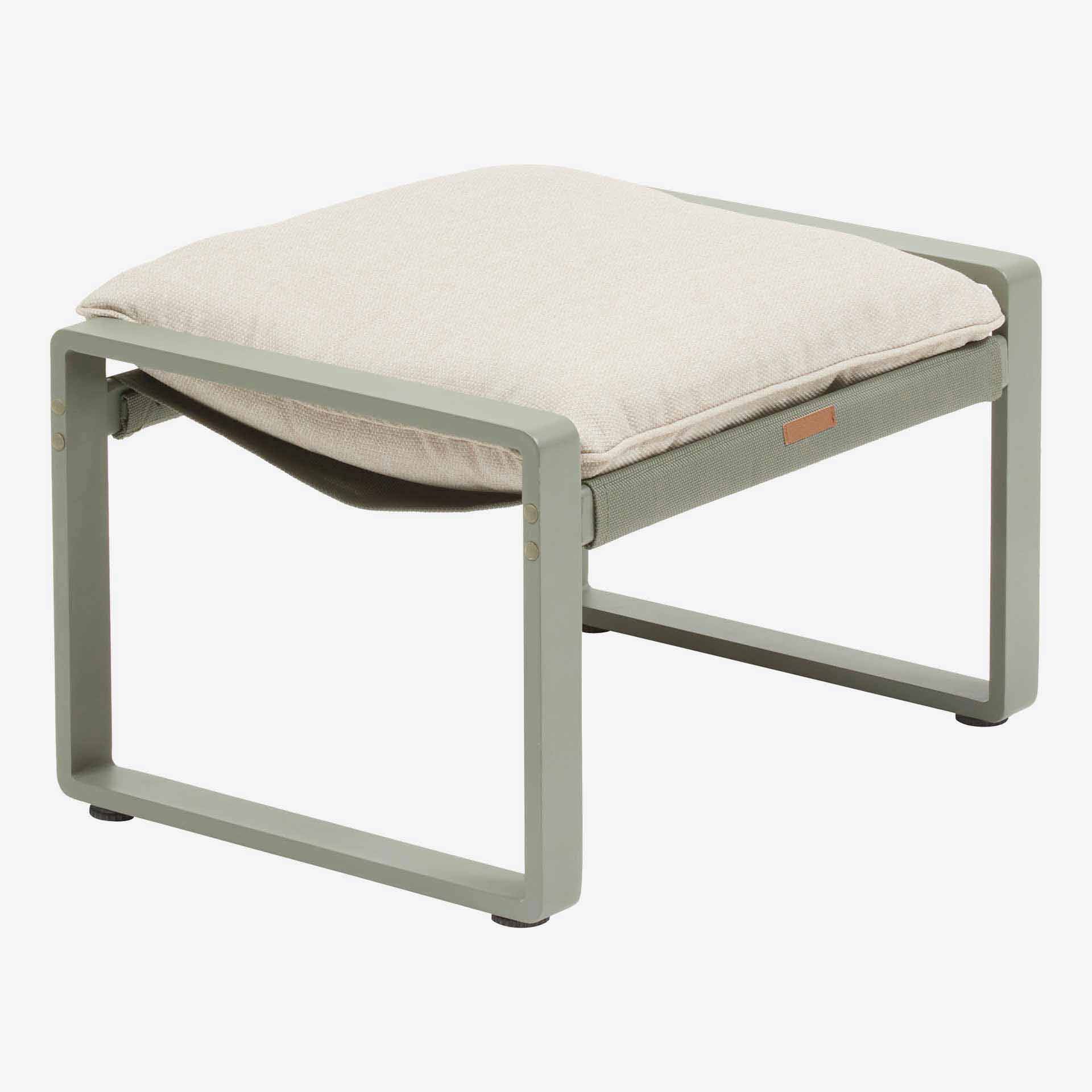 Sillon reclinable de jard&iacute;n de aluminio verde Lambor 151x69x73cm