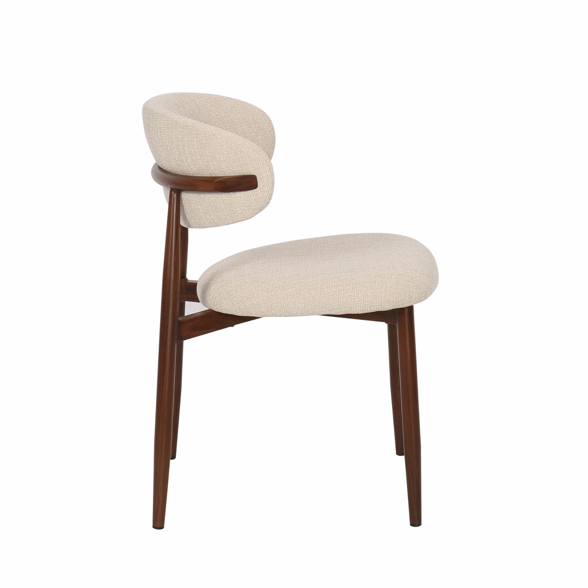 Silla de comedor efecto madera beige Martina 54x52x76cm Clau&Chloe