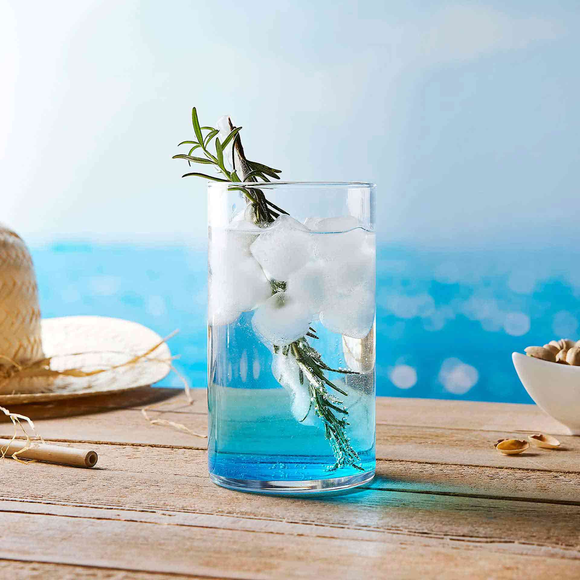 Vaso alto de vidrio transparente Aura 62cl 