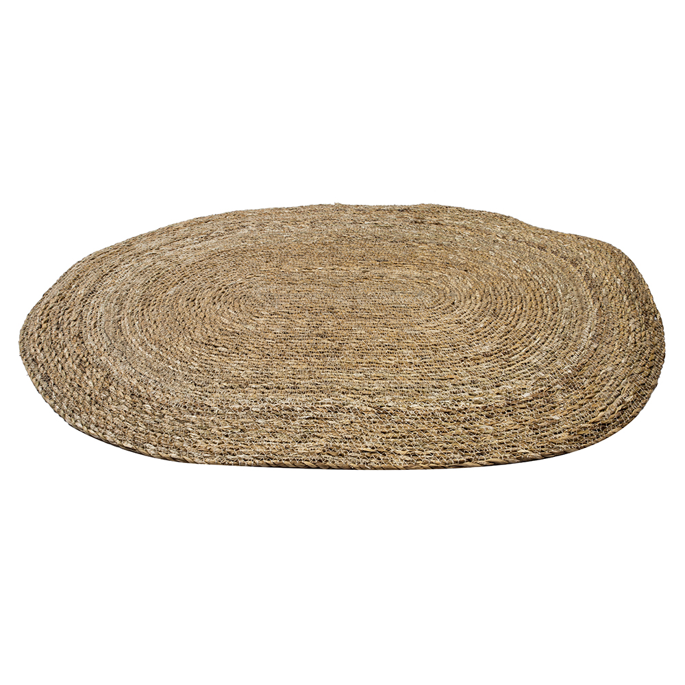 Alfombra ovalada de mimbre Typha 80x60cm