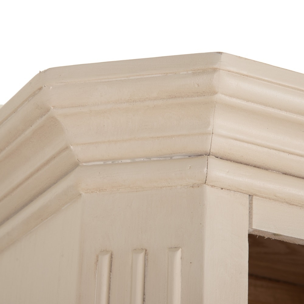 Estanter&iacute;a de madera de paulownia crema Everly 147x39x194cm