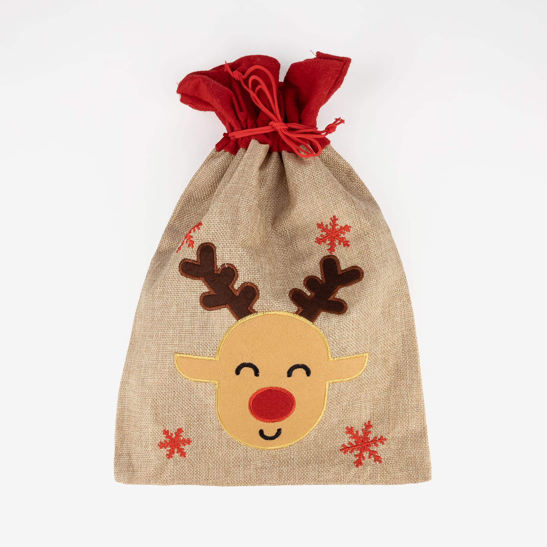 Bolsa de yute Santa Claus 40cm en varios modelos