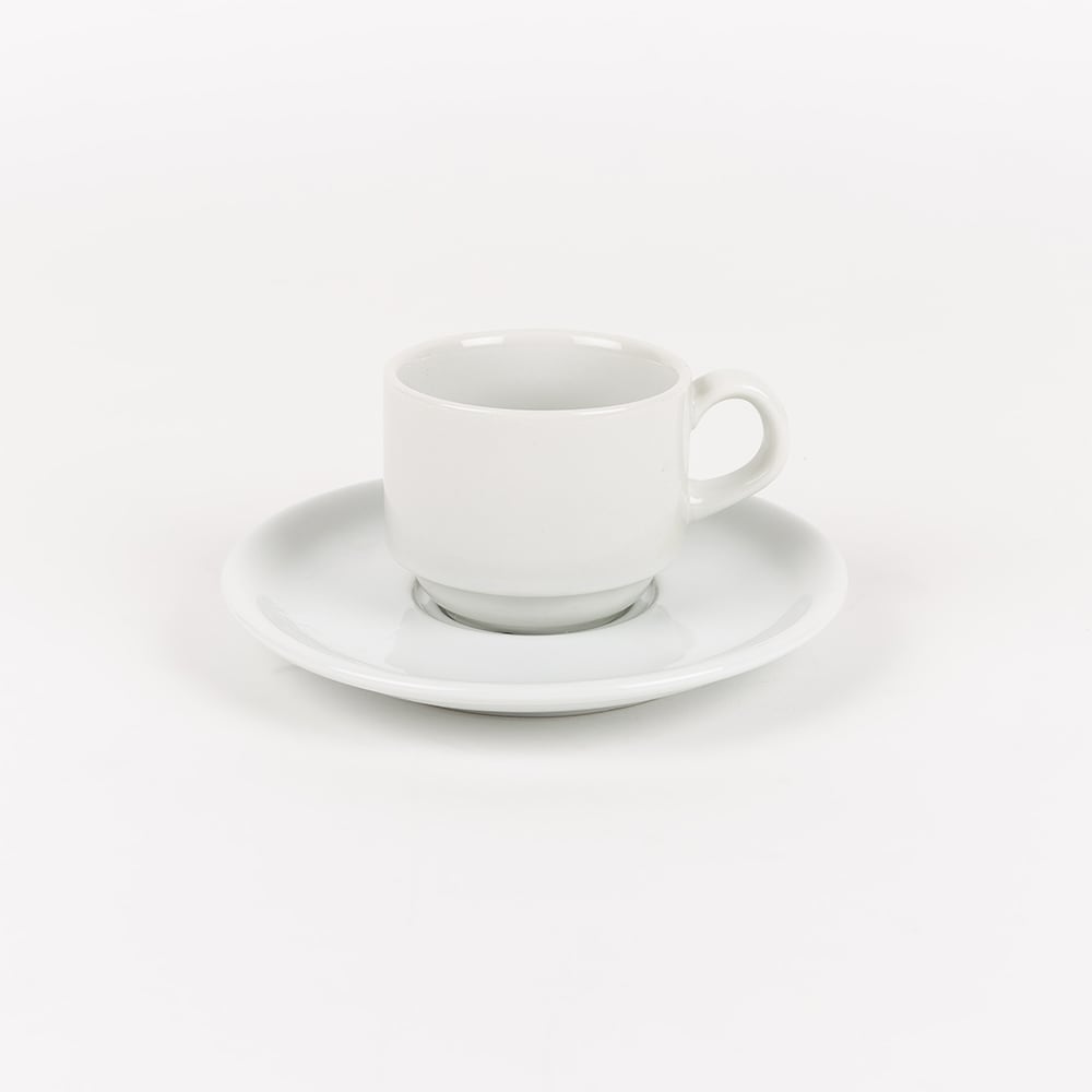 Taza de caf&eacute; de porcelana blanca Cantina 10cl