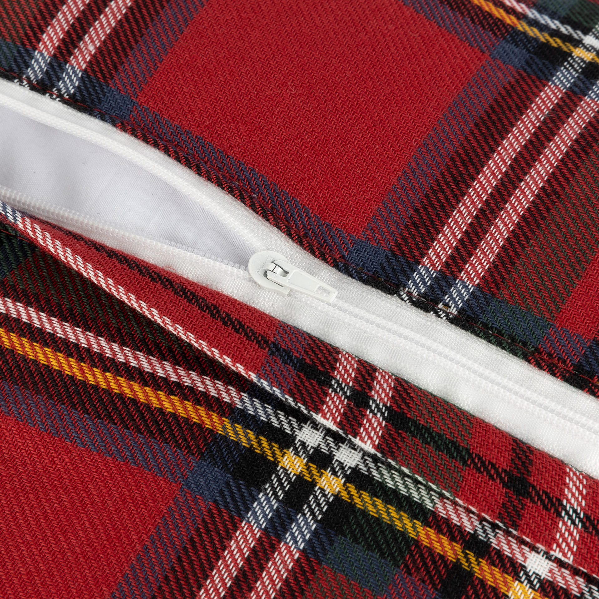 Funda cojín roja tartán 45x45cm