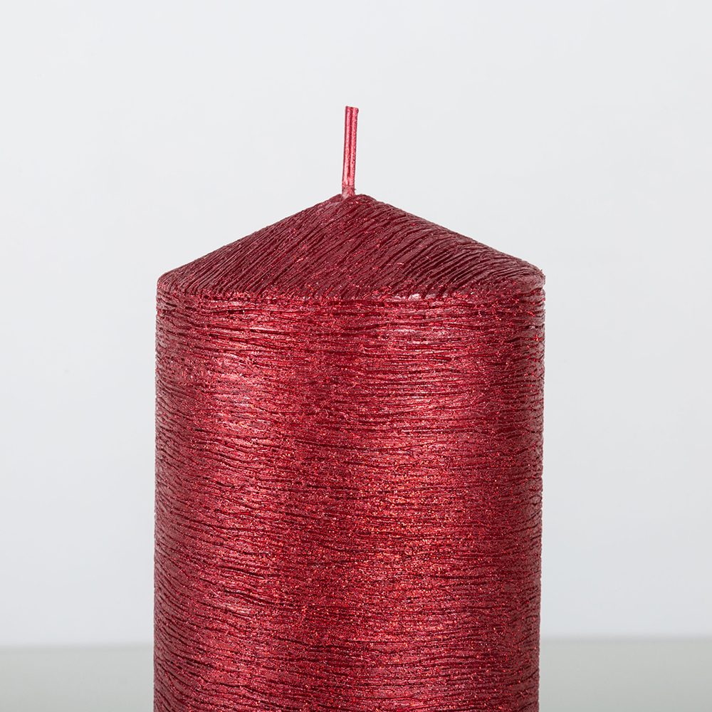 Vela decorativa pilar rojo Ø7x20cm