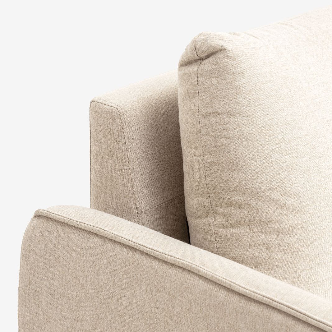 Sofá de 3 plazas beige Balt 207x90cm Clau&Chloe