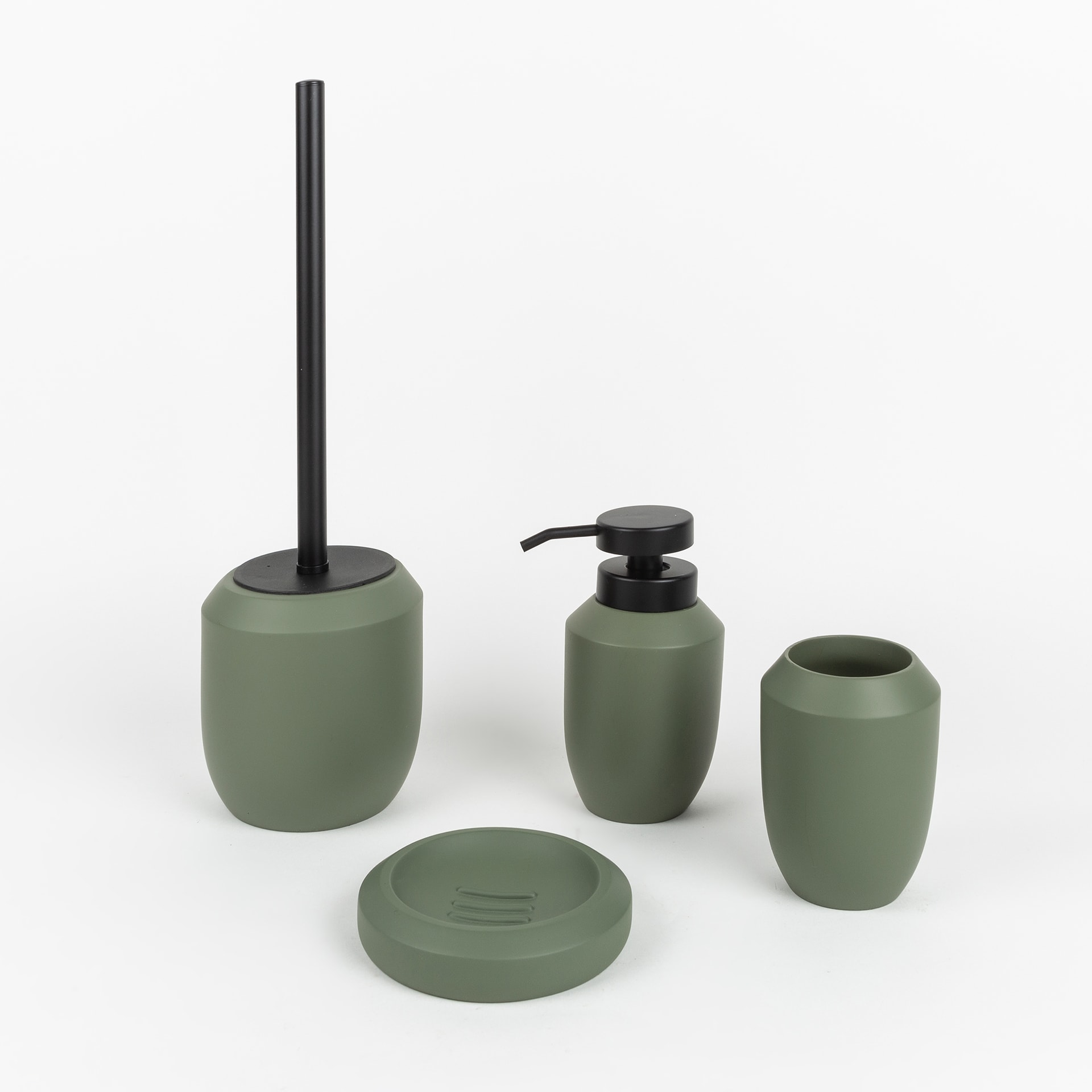 Escobillero para baño verde Gron Ø12x39cm