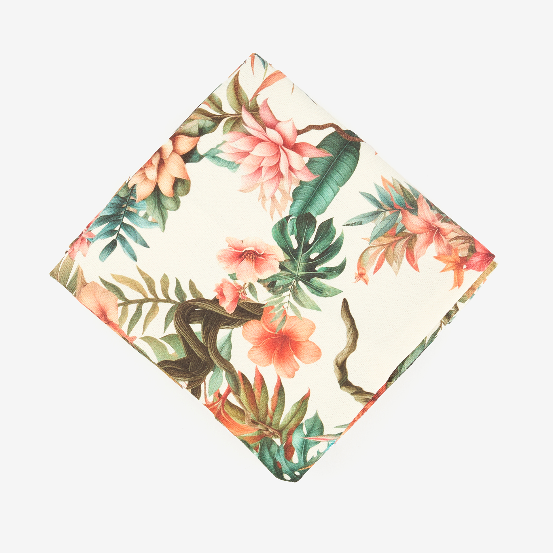 Funda de cojín de algodón Tropical 45x45cm