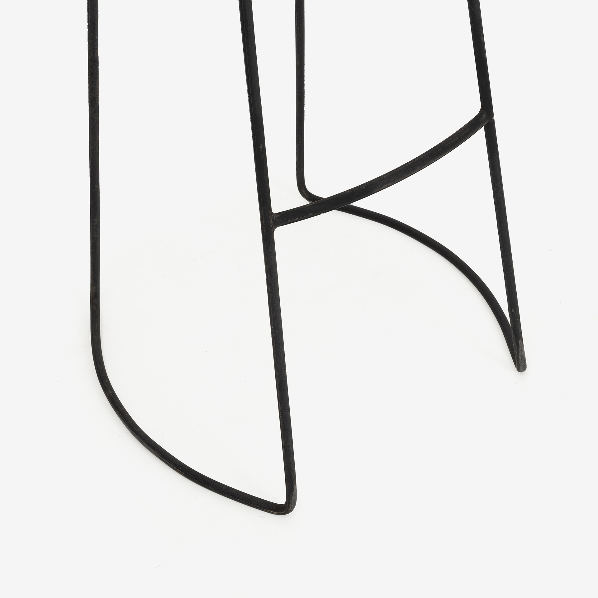 Taburete alto de madera y metal 40x32x81cm