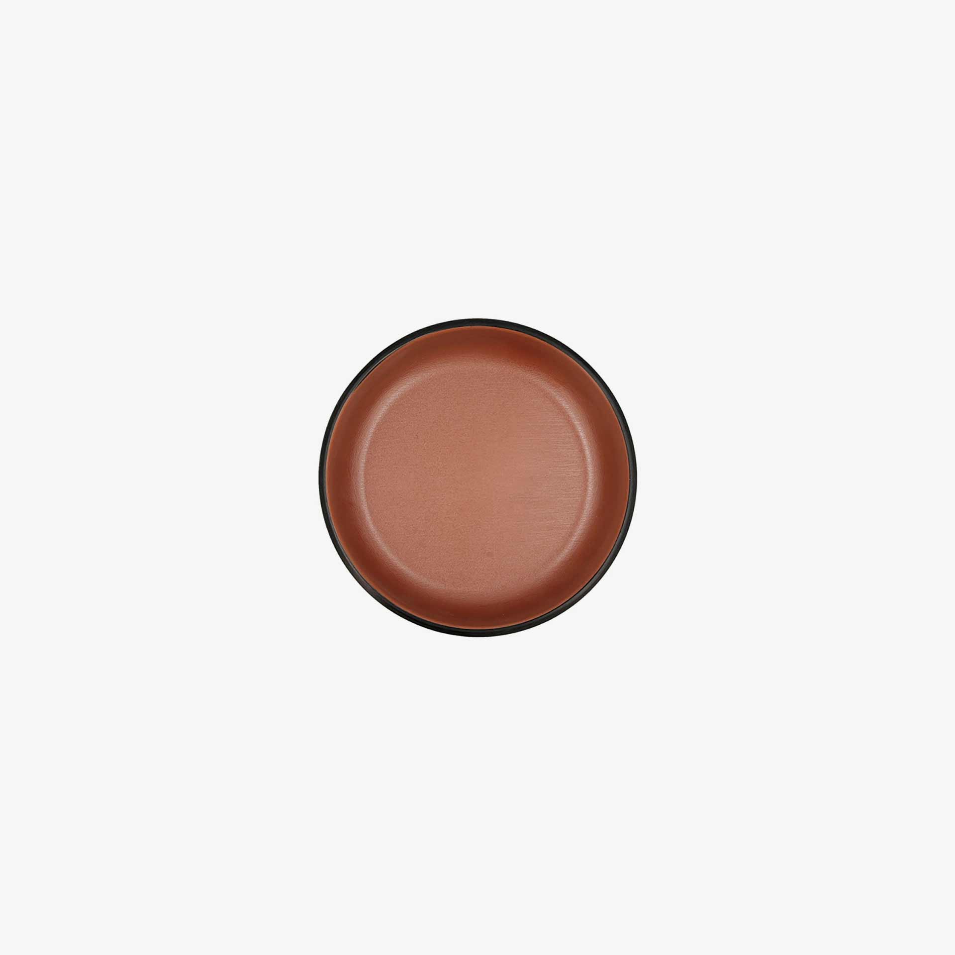 Bol recto de melamina marr&oacute;n y negro Gio &Oslash;12,5cm