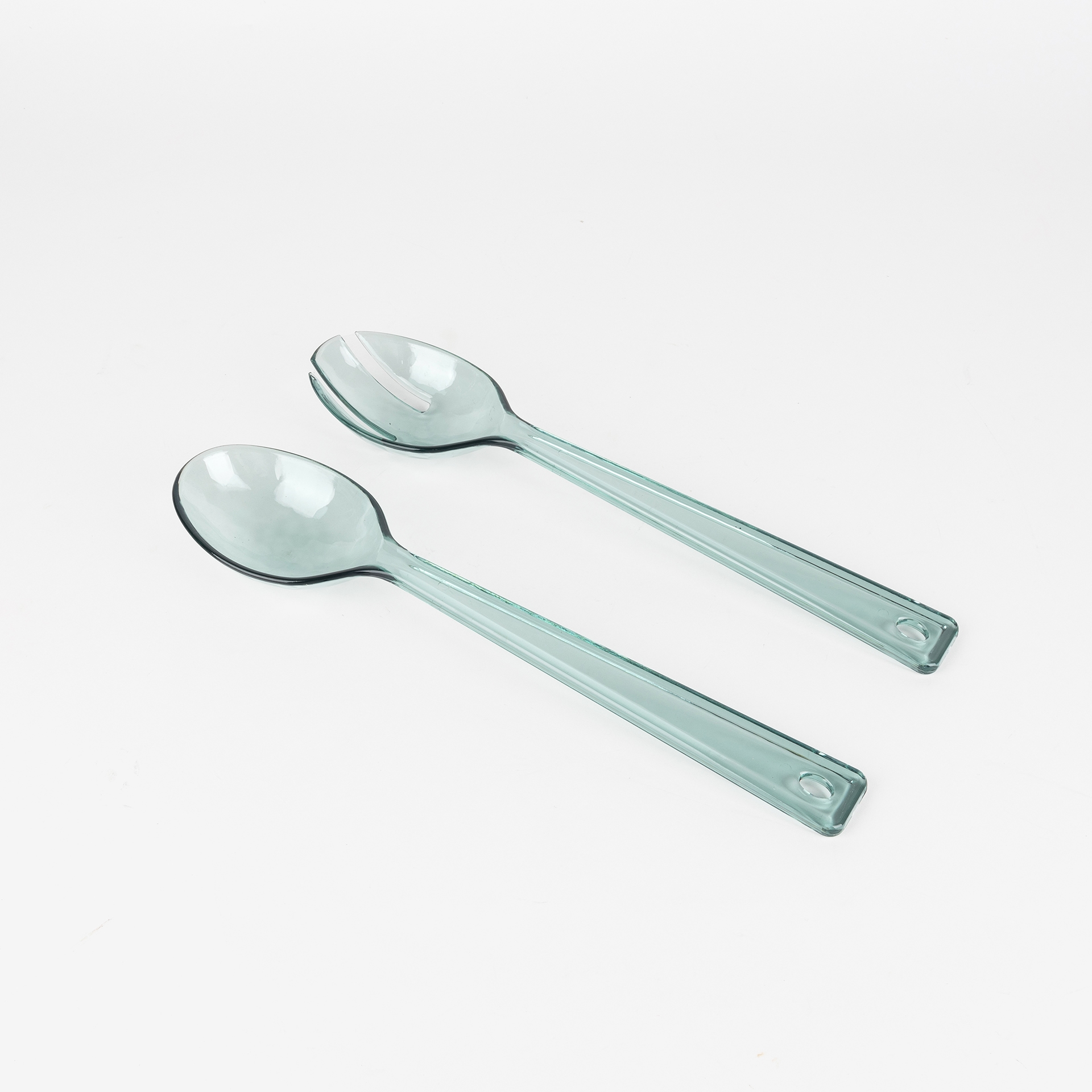 Conjunto de dos cubiertos de plástico para ensalada Bernit