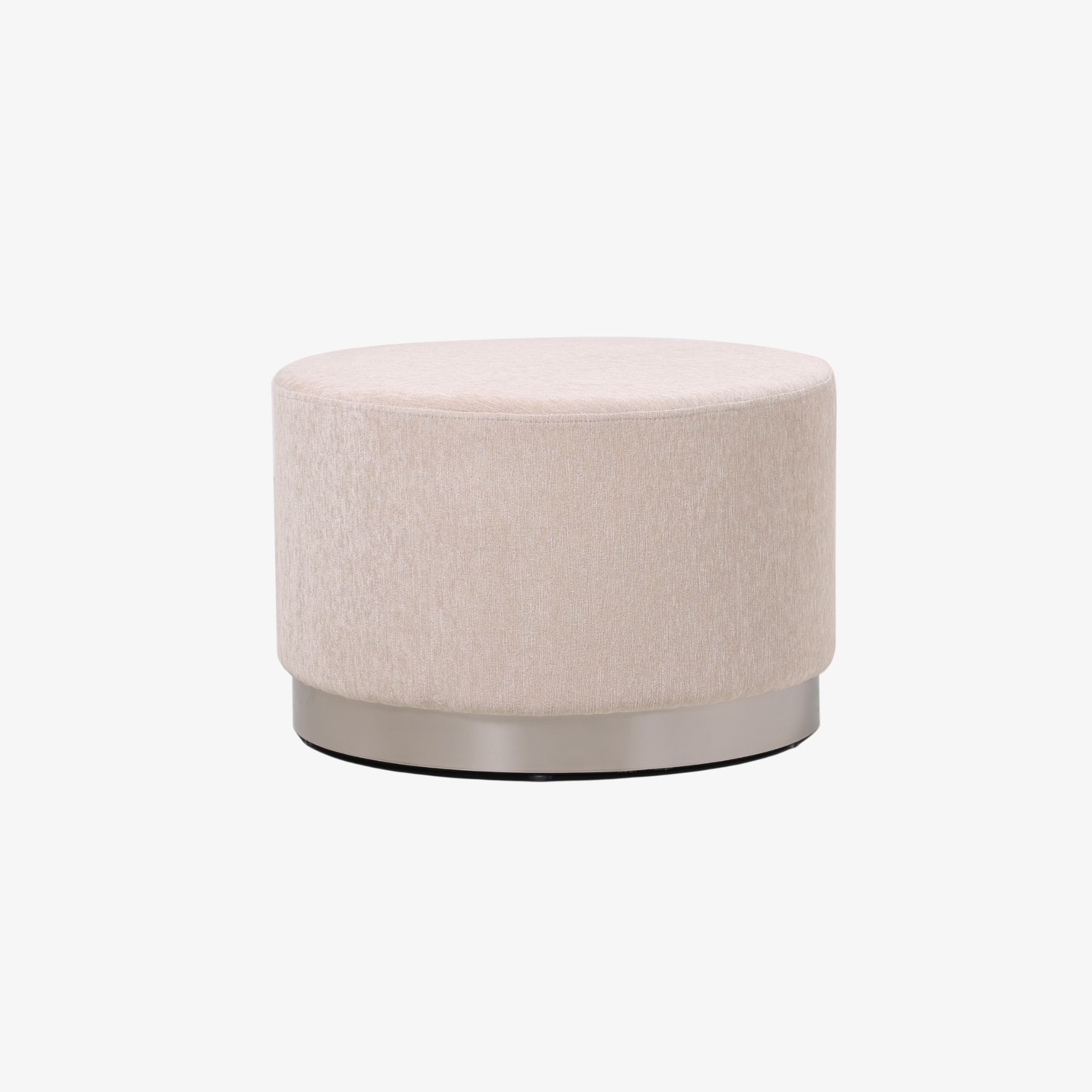 Puff redondo beige Garet Ø54x35cm