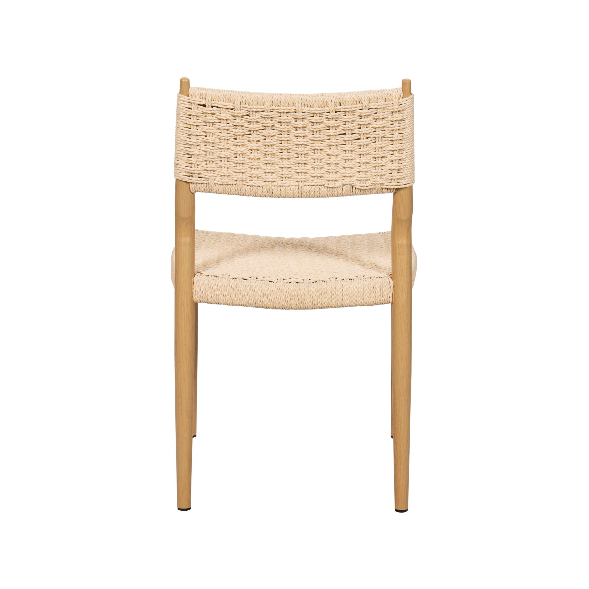 Silla de comedor efecto madera beige Vilma 56x50x82cm Clau&Chloe