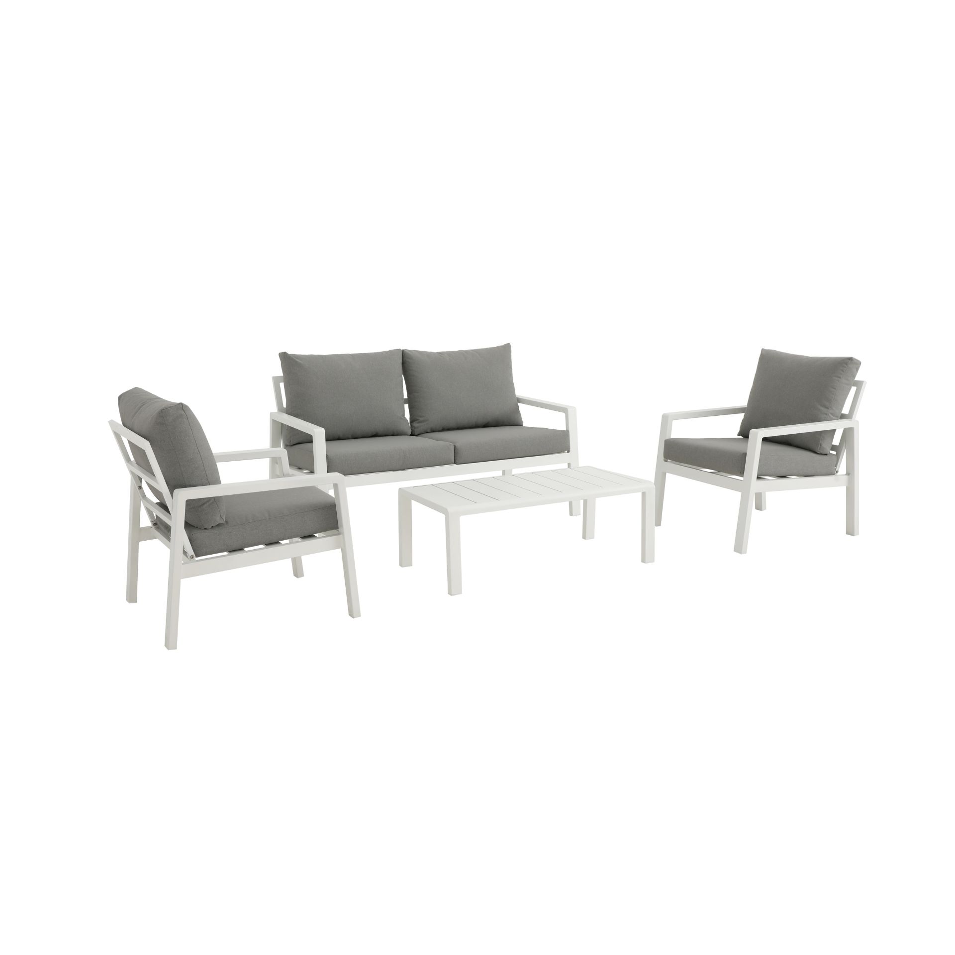 Set de jard&iacute;n de 4 piezas de aluminio Sicilia