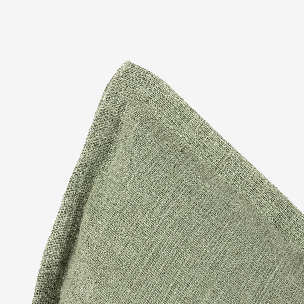 Funda de cojín de algodón verde Frida 45x45cm