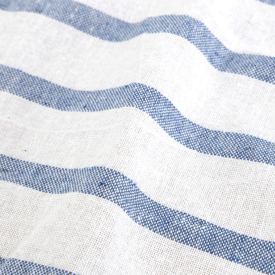 Set de 2 servilletas de algod&oacute;n con rayas azules Maya 43x43cm