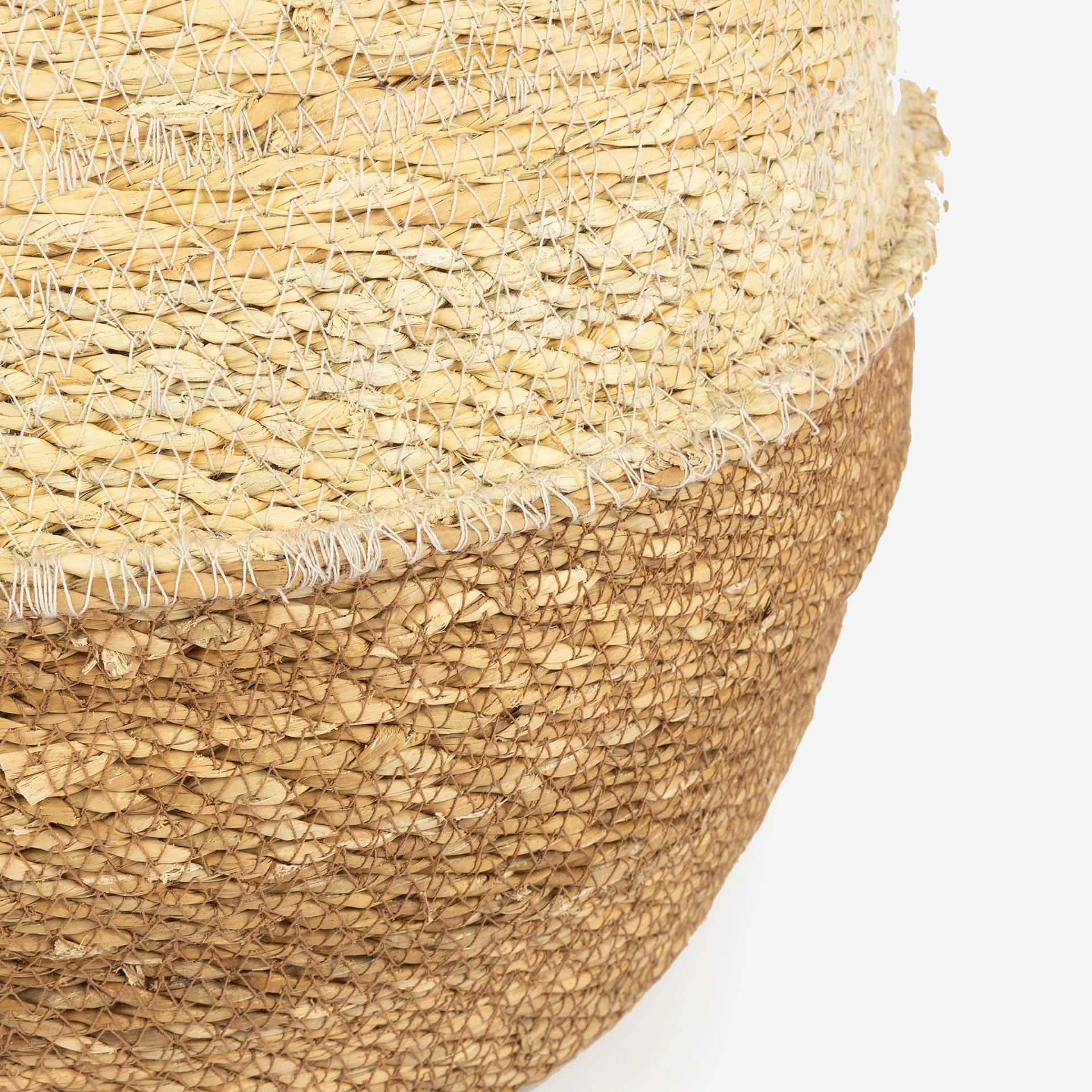 Cesta de fibras naturales Typha Rajad Ø30x38cm