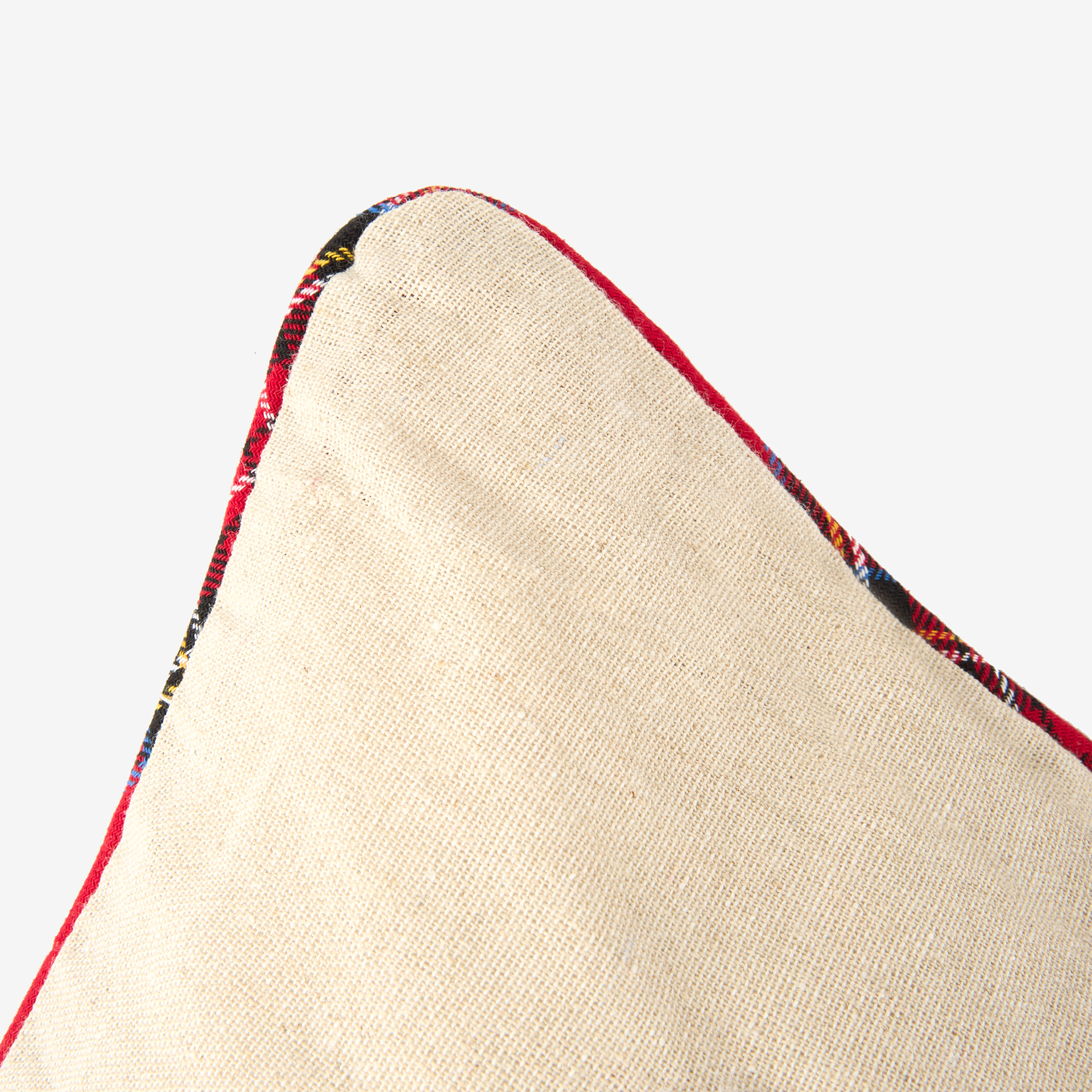 Funda de cojín Caballo balancín de tartán 45x45cm