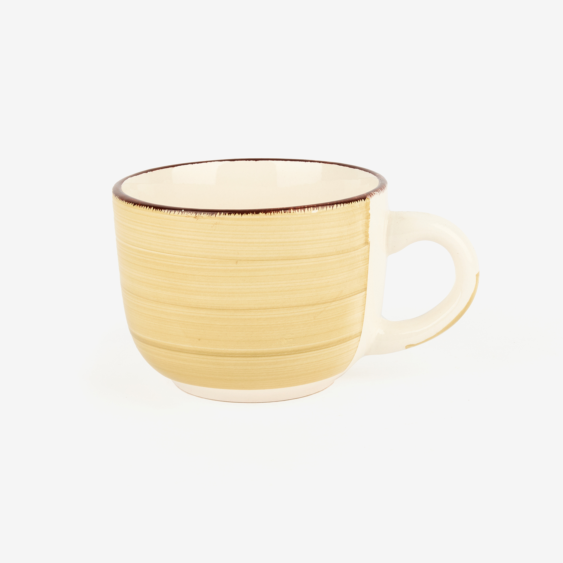 Taza jumbo de gres beige Bernal &Oslash;8x11cm 43cl