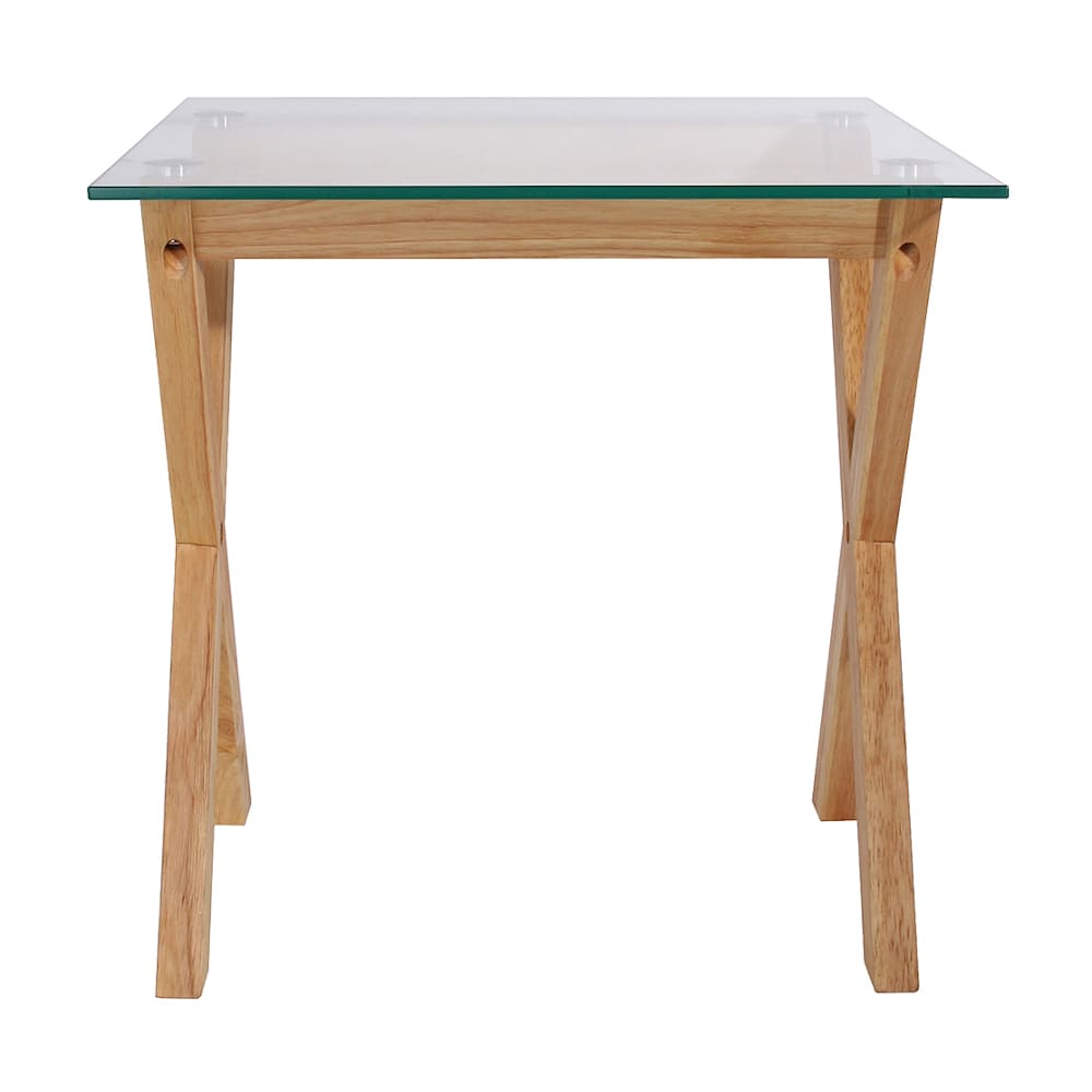 Conjunto de 2 mesas auxiliares nido de cristal