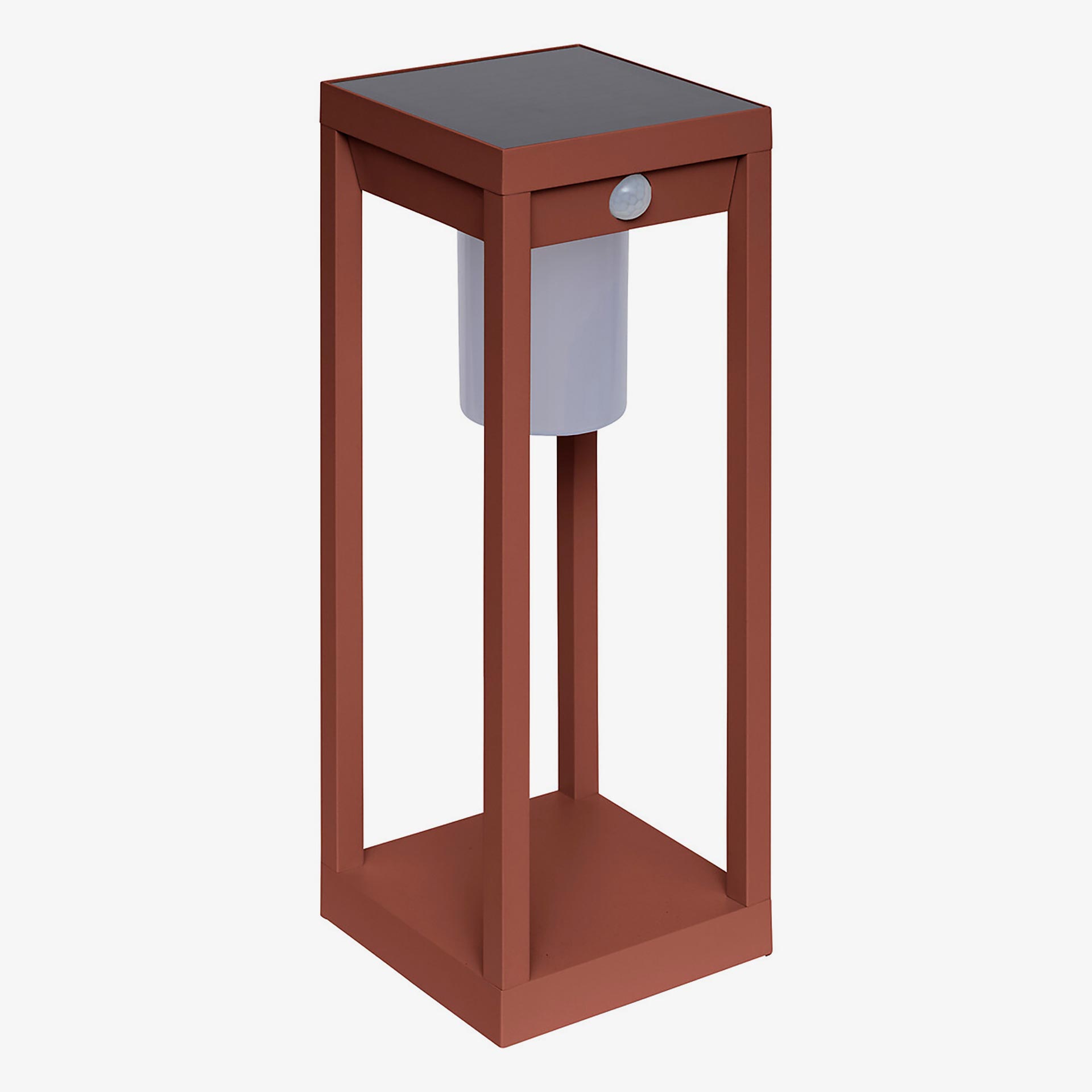 Farol solar para jard&iacute;n de aluminio caoba Pirox 40cm