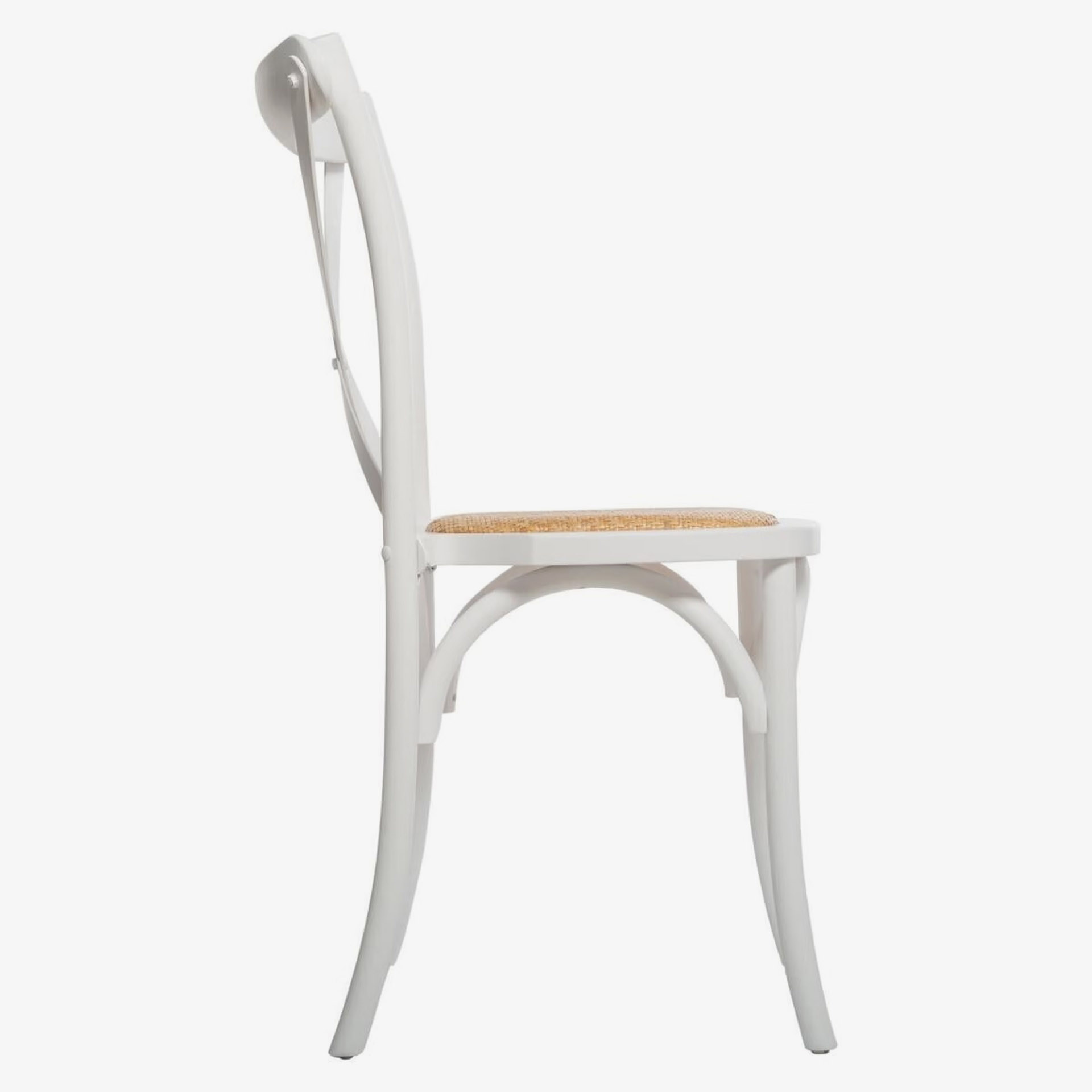 Silla de comedor blanca de haya Antique 48x52cm