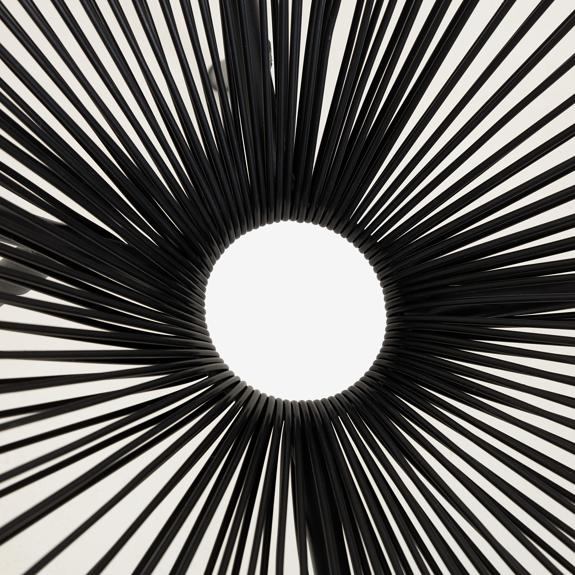 Silla de jardín de ratán sintético y acero negro Acapulco 72x90x83cm