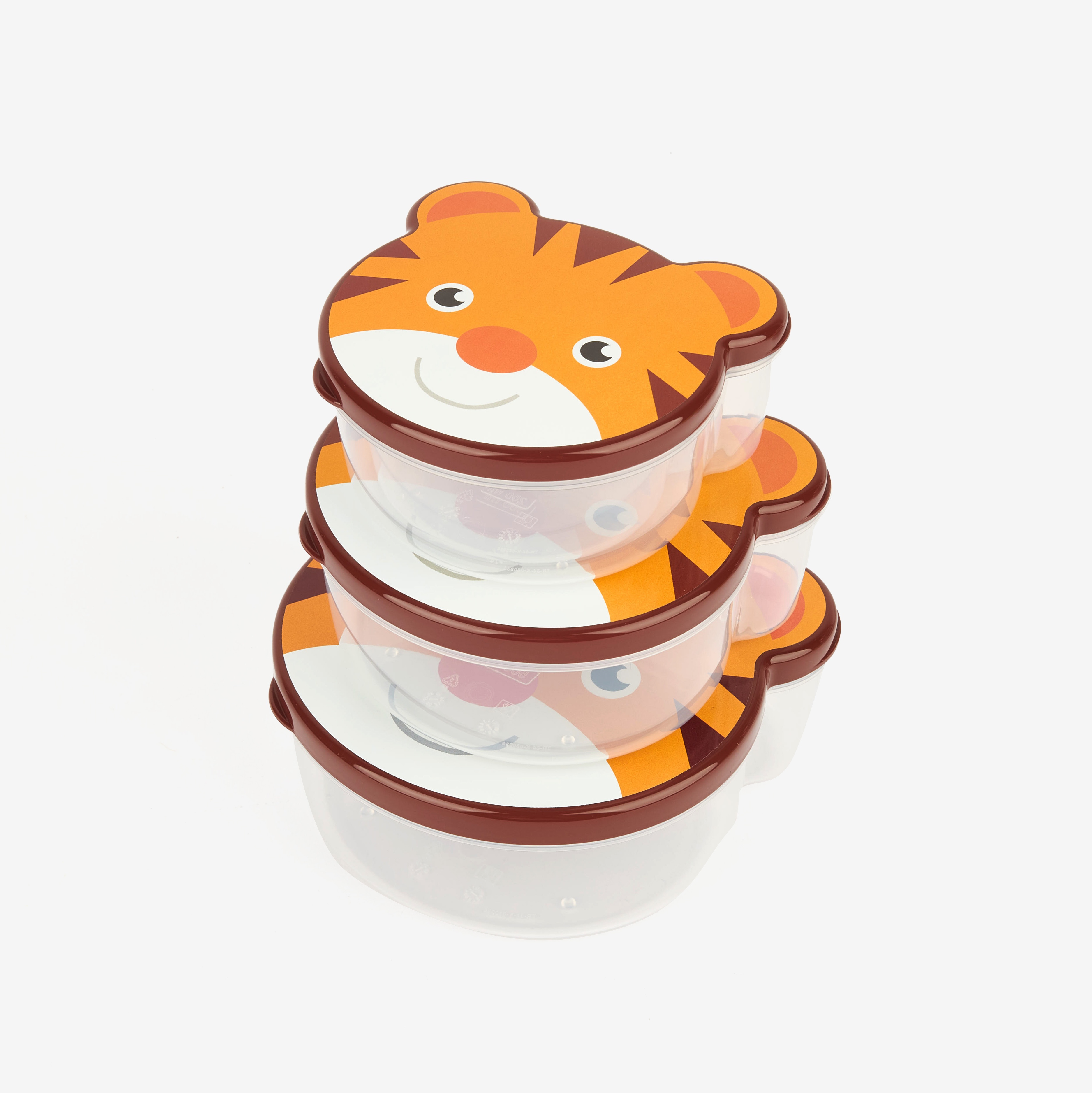 Set de 3 tápers de polipropileno infantiles Animales