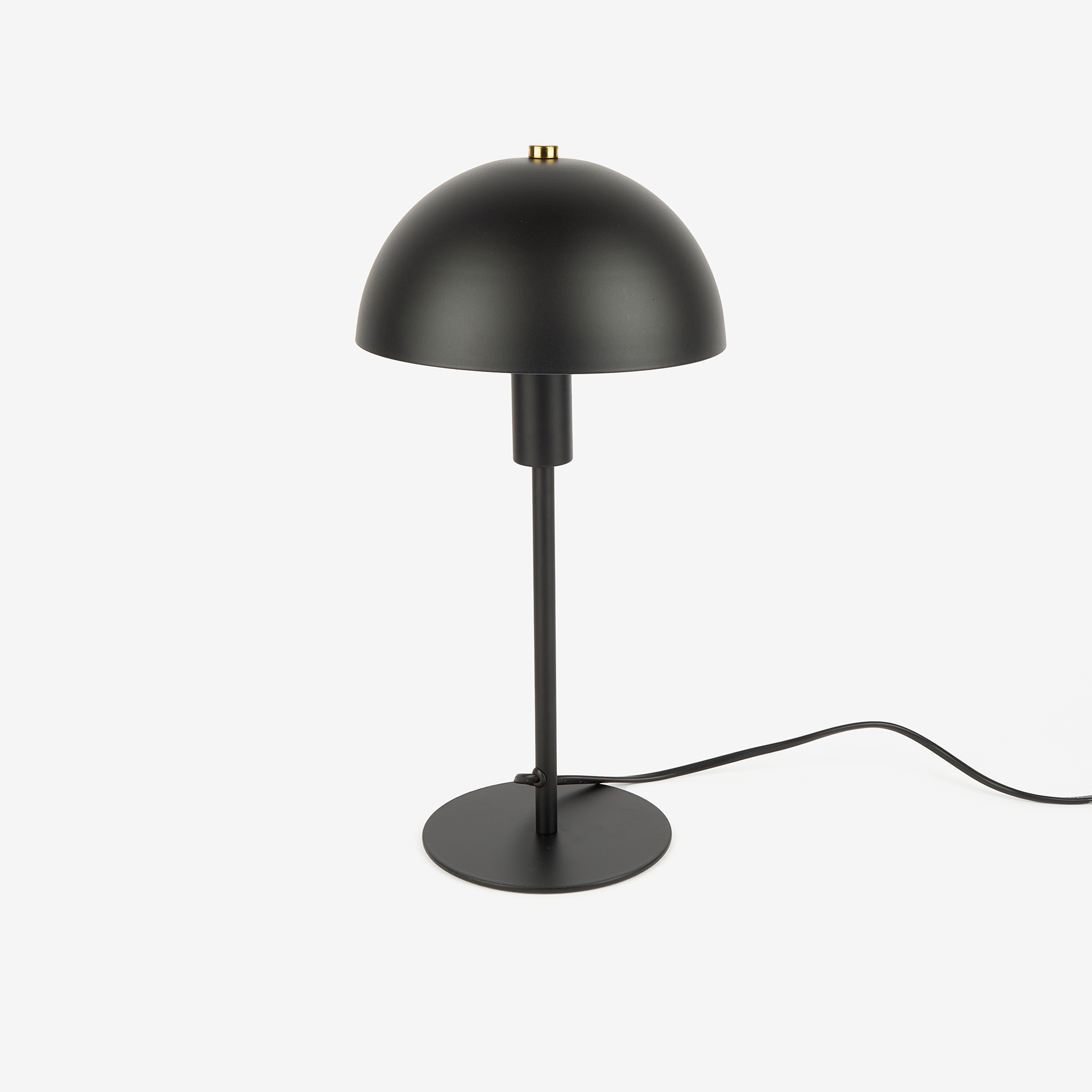 L&aacute;mpara de mesa negra de metal Jeyne 18x36cm