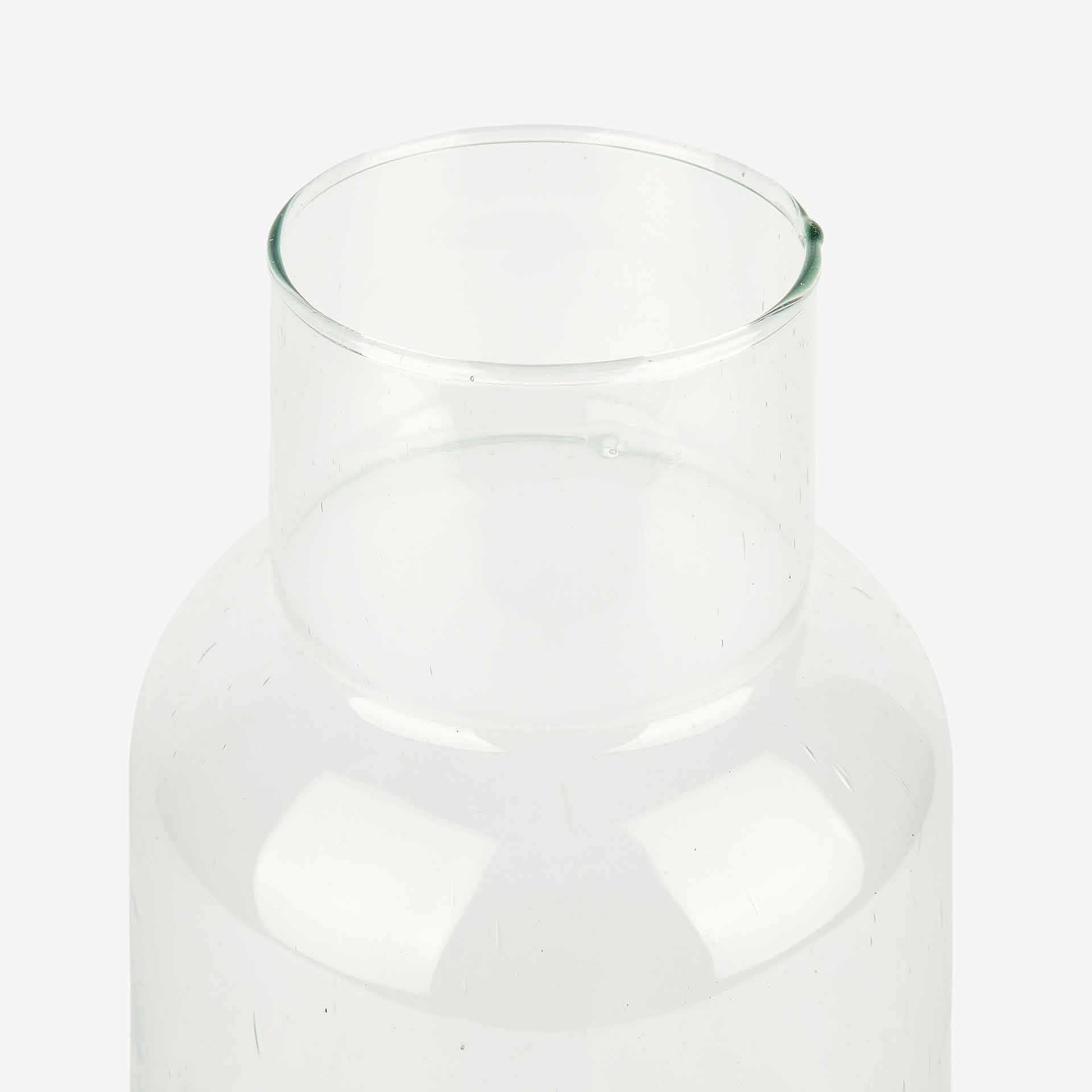 Florero de cristal reciclado de 14x26cm