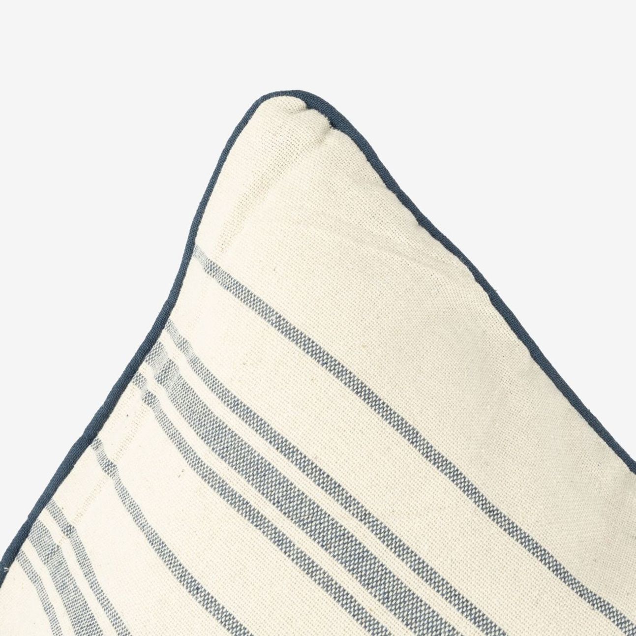 Funda de cojín de algodón con rayas azules Niza 45x45cm