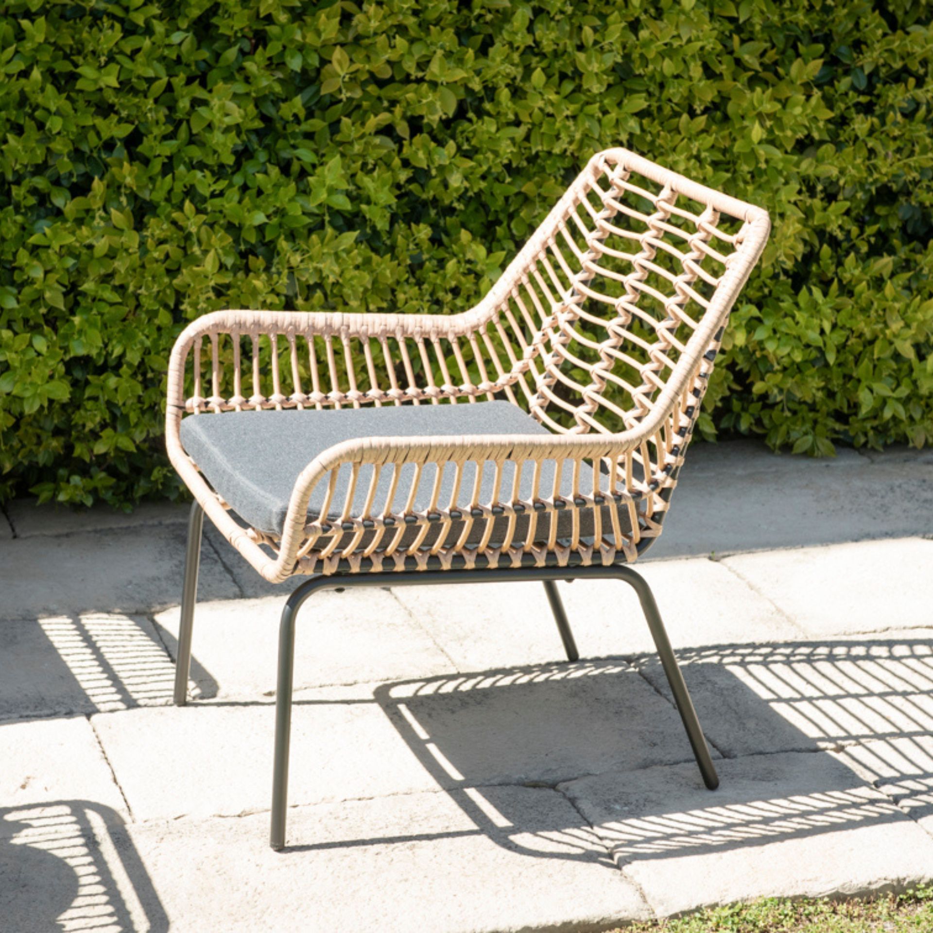 Set de jardín de 4 piezas de ratán sintético Hawai