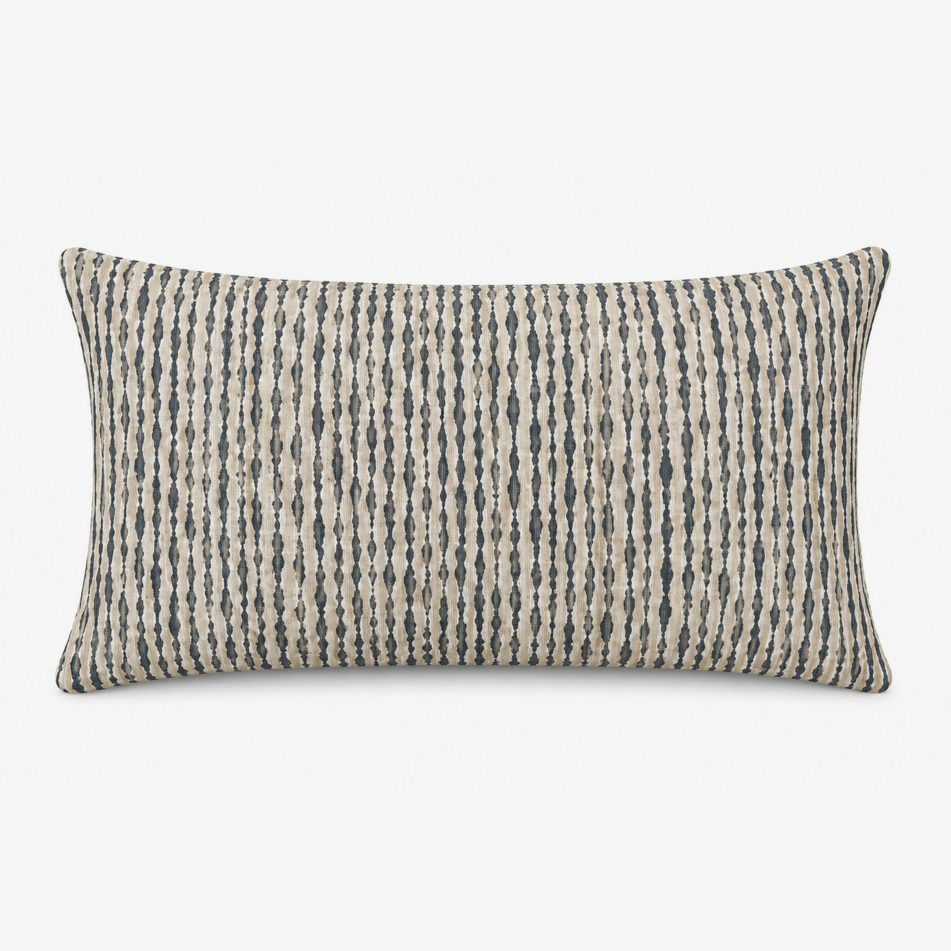 Funda de coj&iacute;n reversible azul de algod&oacute;n y poli&eacute;ster Sira 30x45cm