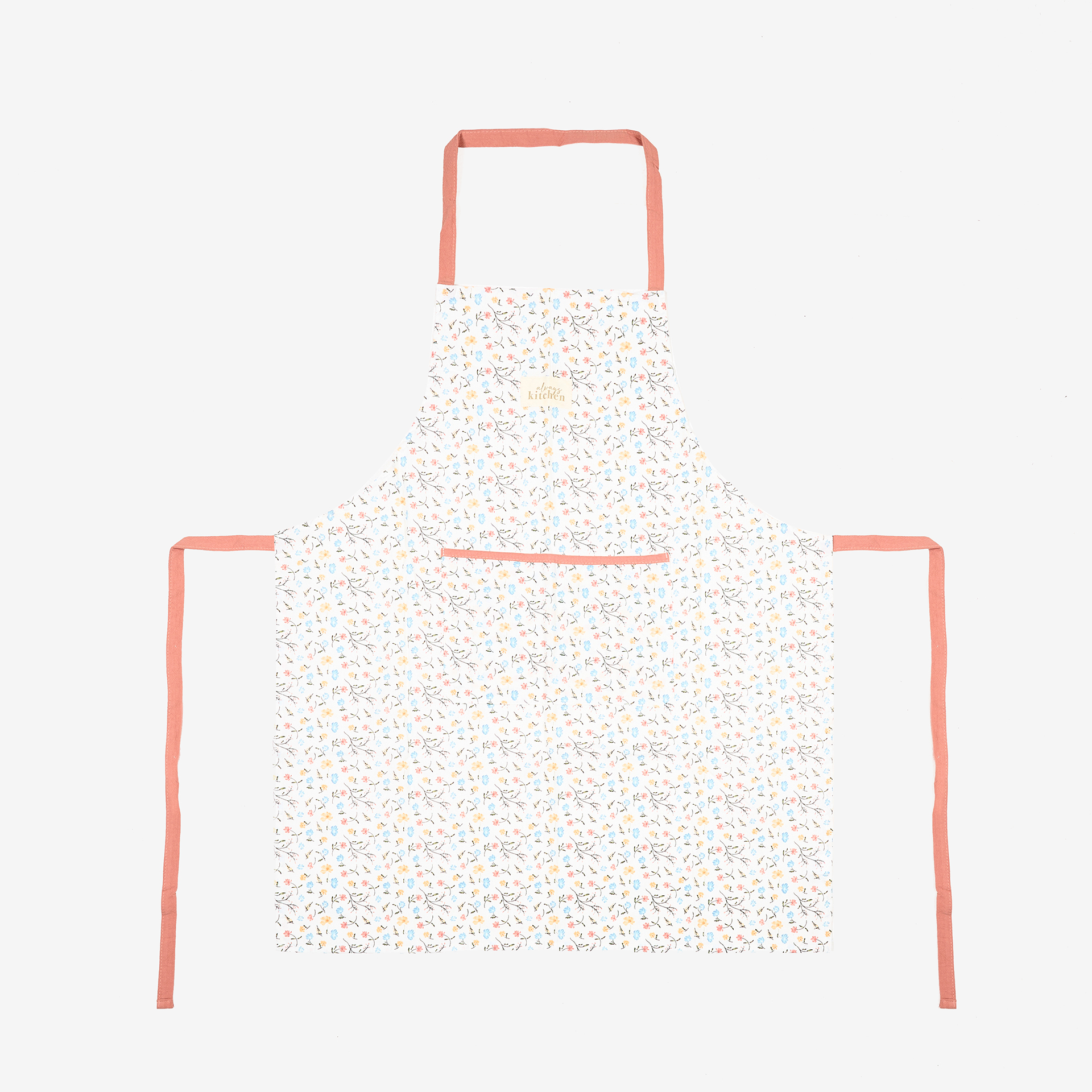 Delantal de algod&oacute;n Flores 65x80cm