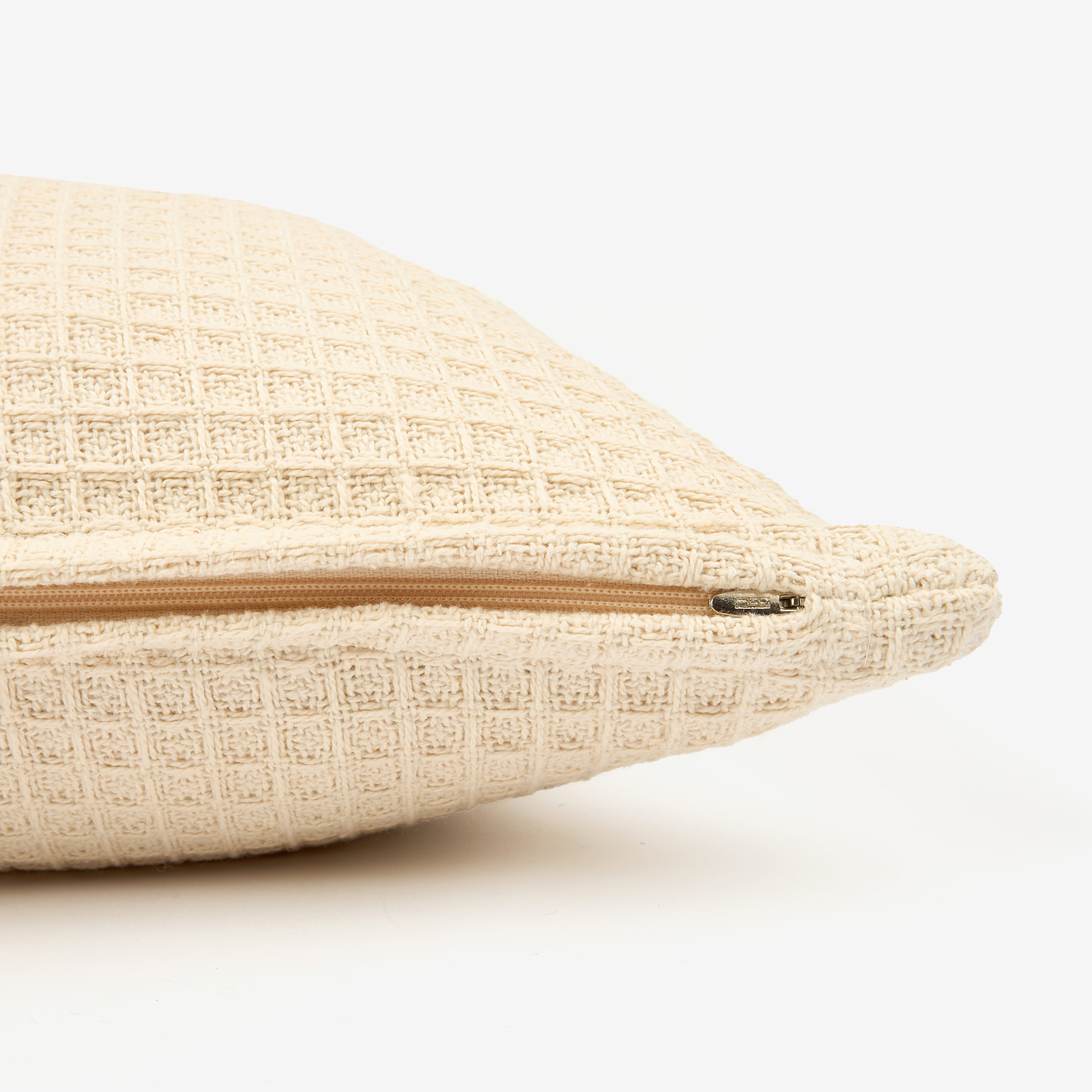 Funda de coj&iacute;n de algod&oacute;n natural Waffle 45x45cm