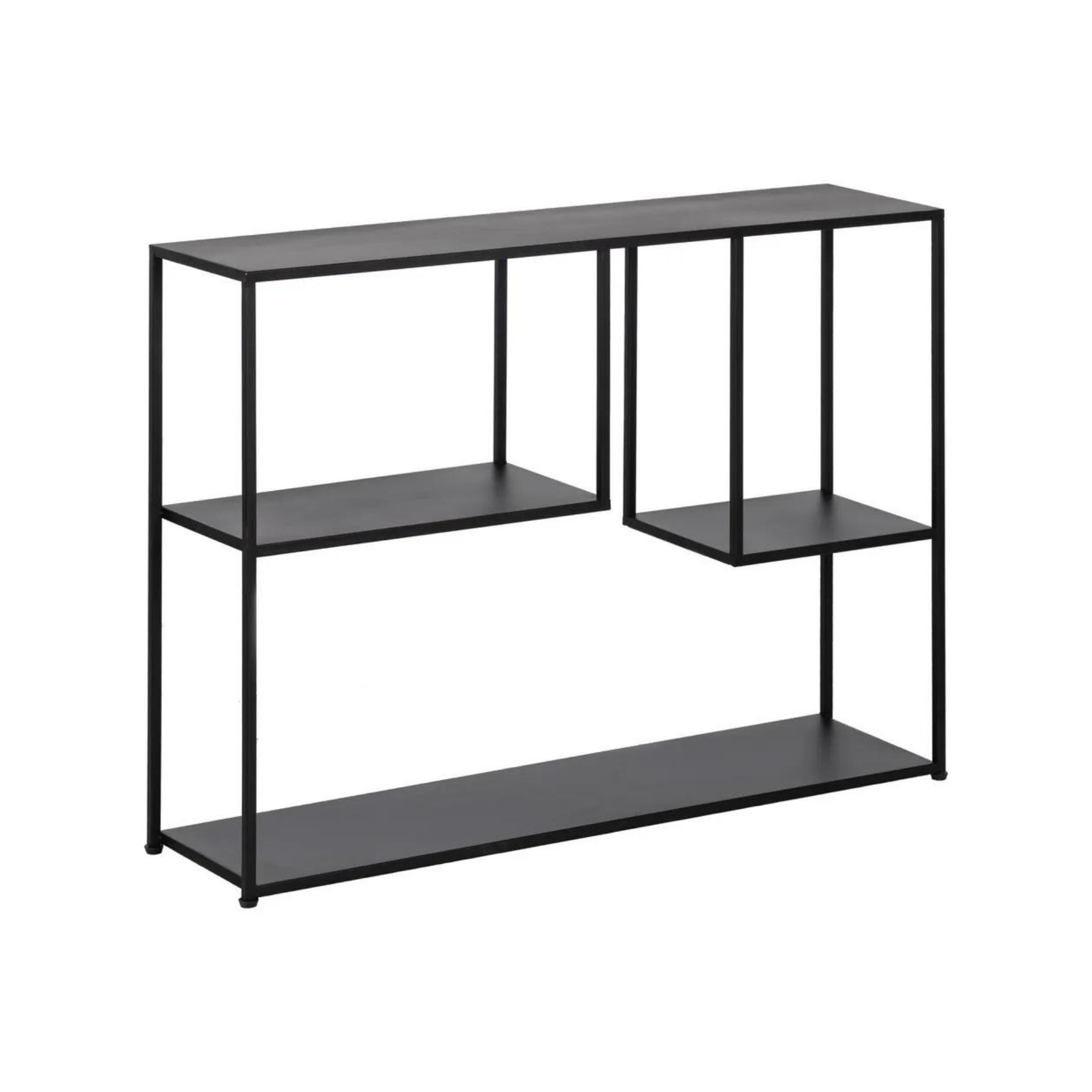 Consola de metal negro Calista 100x26x75cm