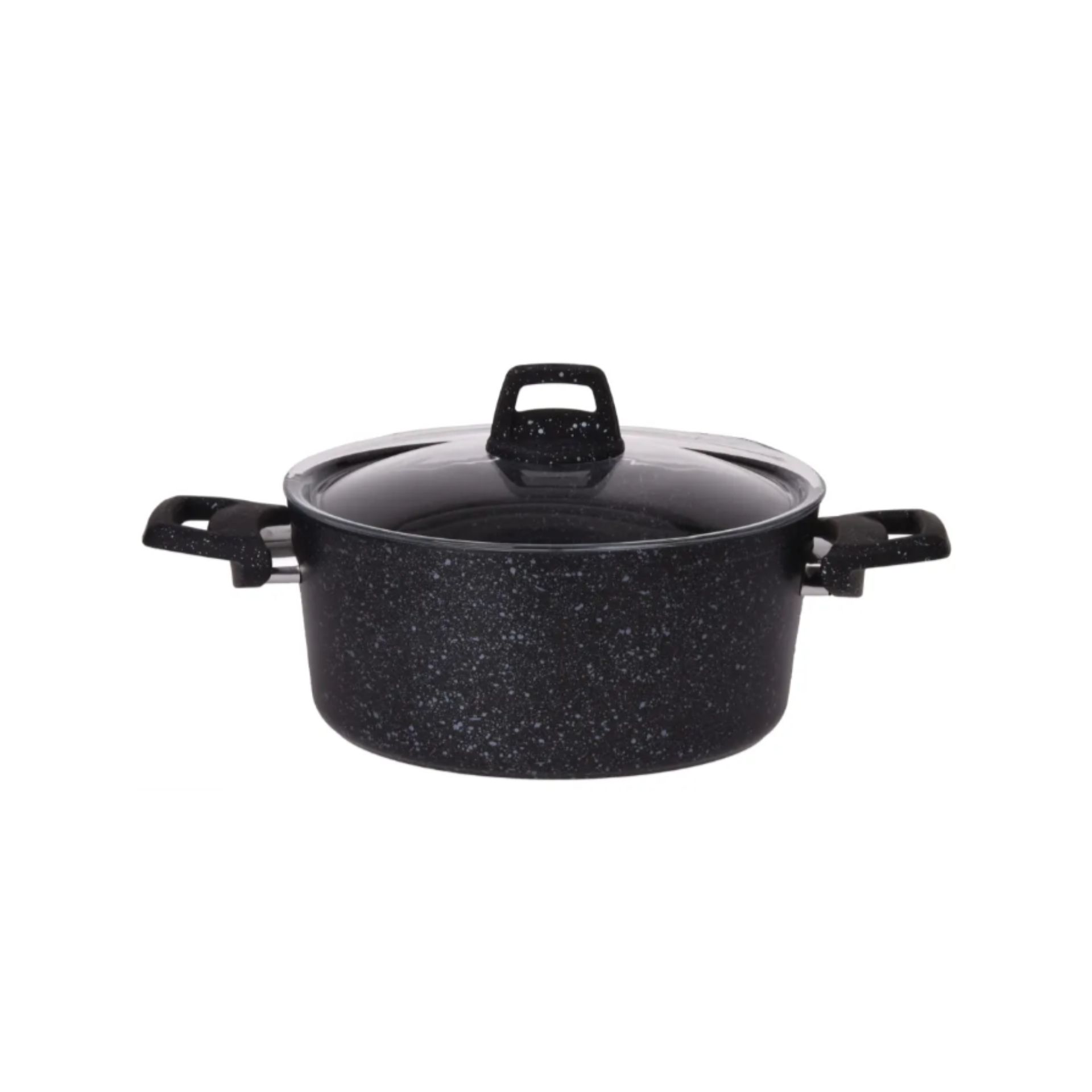 Cacerola de aluminio con tapa de cristal apta para inducci&oacute;n Katsa &Oslash;24cm - 4,4L