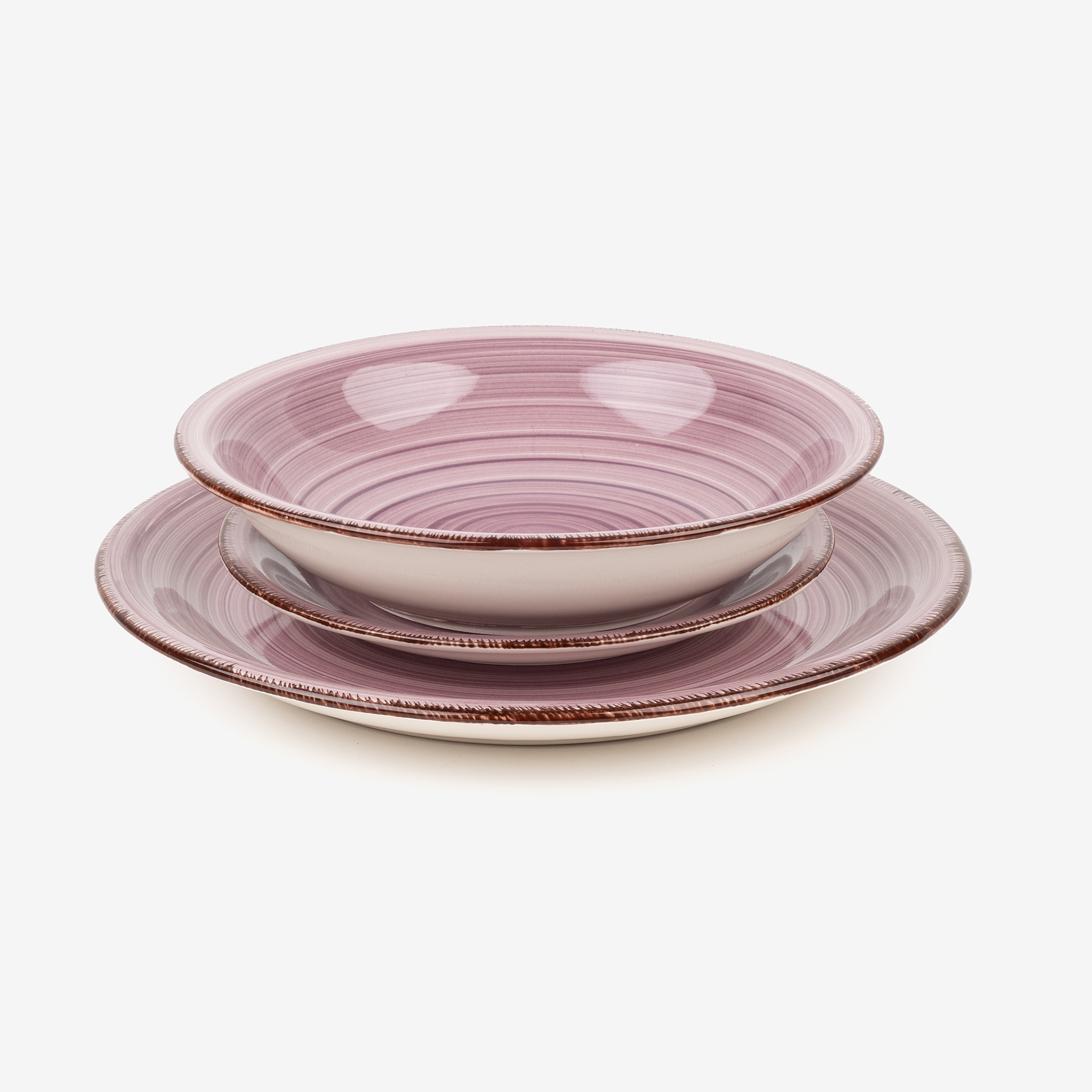 Vajilla de 18 piezas rosa Vita