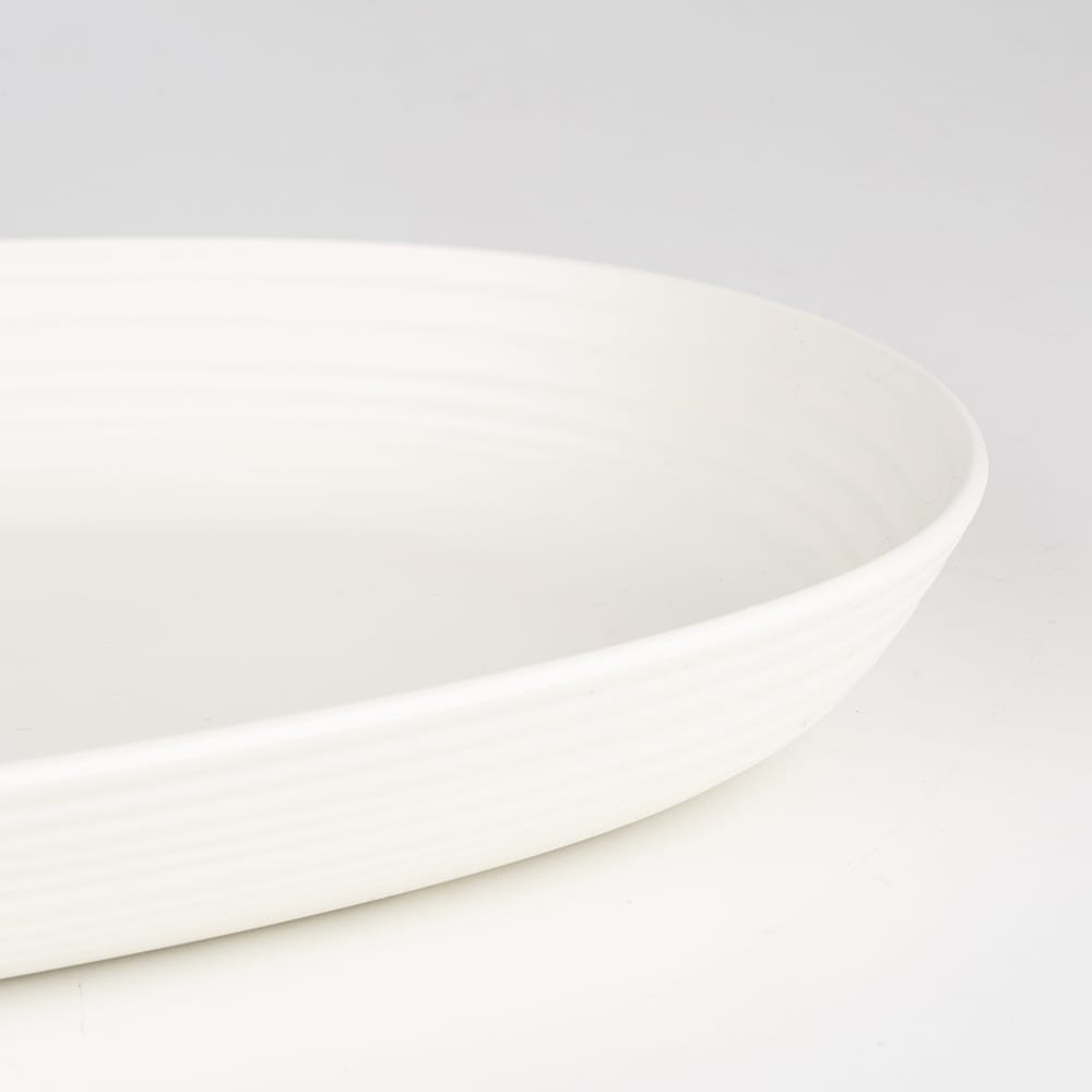 Bandeja para aperitivos blanca color tierra 41x22cm - Guzzini