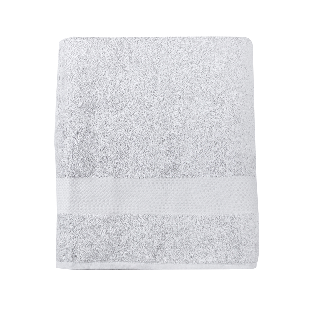 Toalla de ducha XL de algodón gris Vic 100x150cm - 500 gr/m²