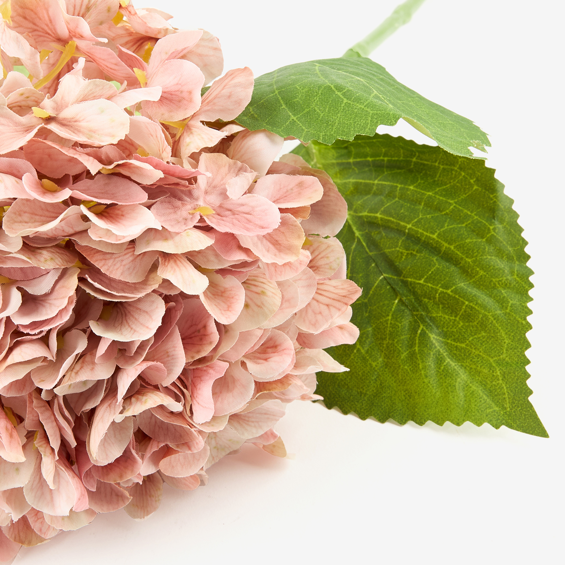 Flor artificial hortensia salmón 66cm