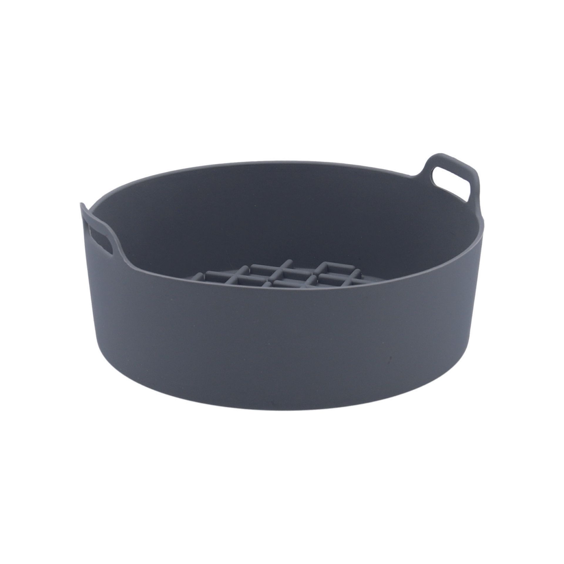 Cesta freidora de silicona gris Ø18x8cm